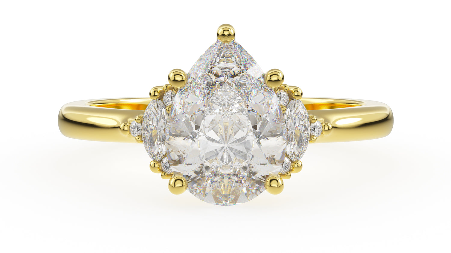 The Low Maren Ring | Pear | Setting Only - Lavender Creek Gems