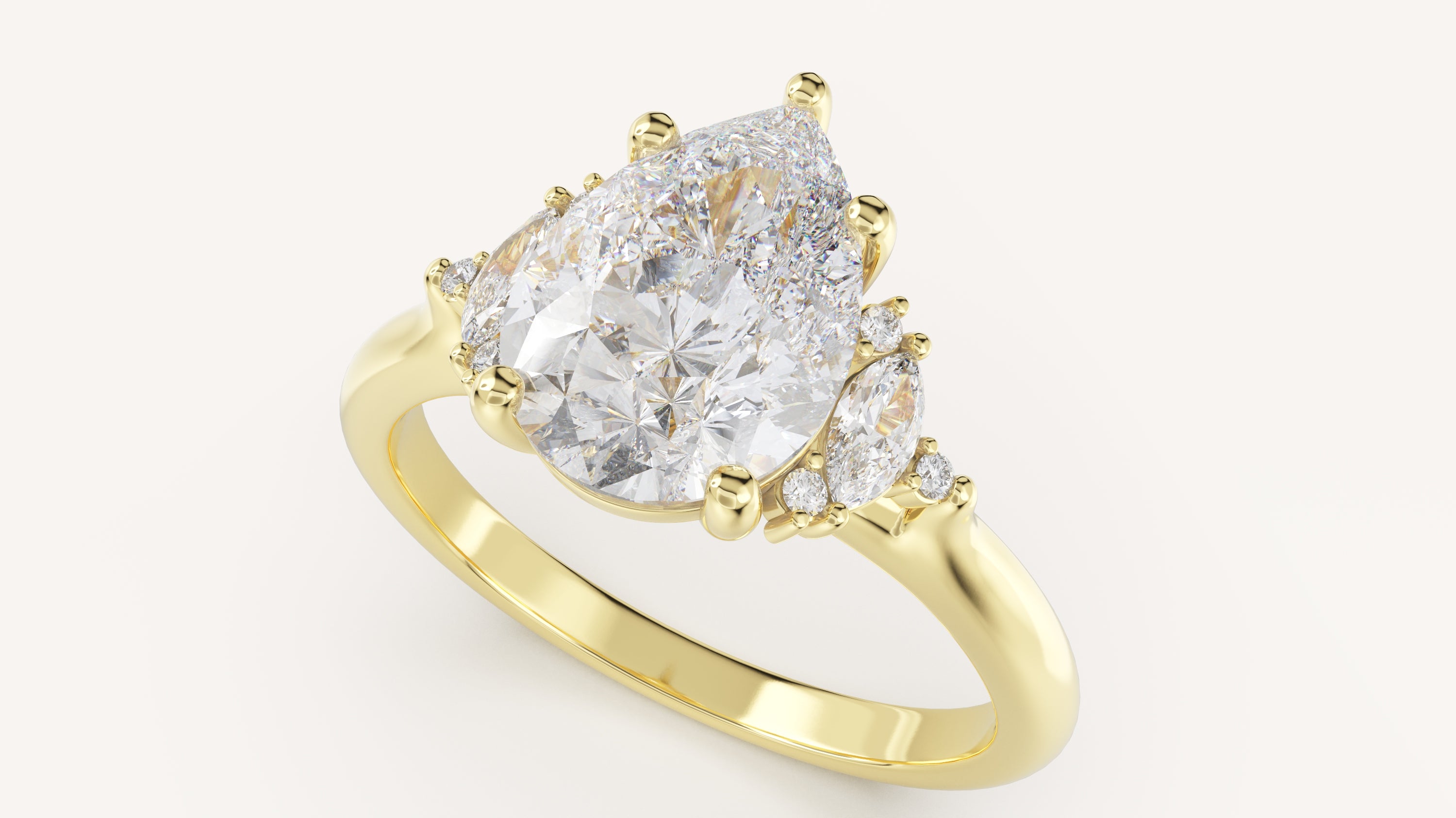 The Maren Ring | Pear | Setting Only - Lavender Creek Gems