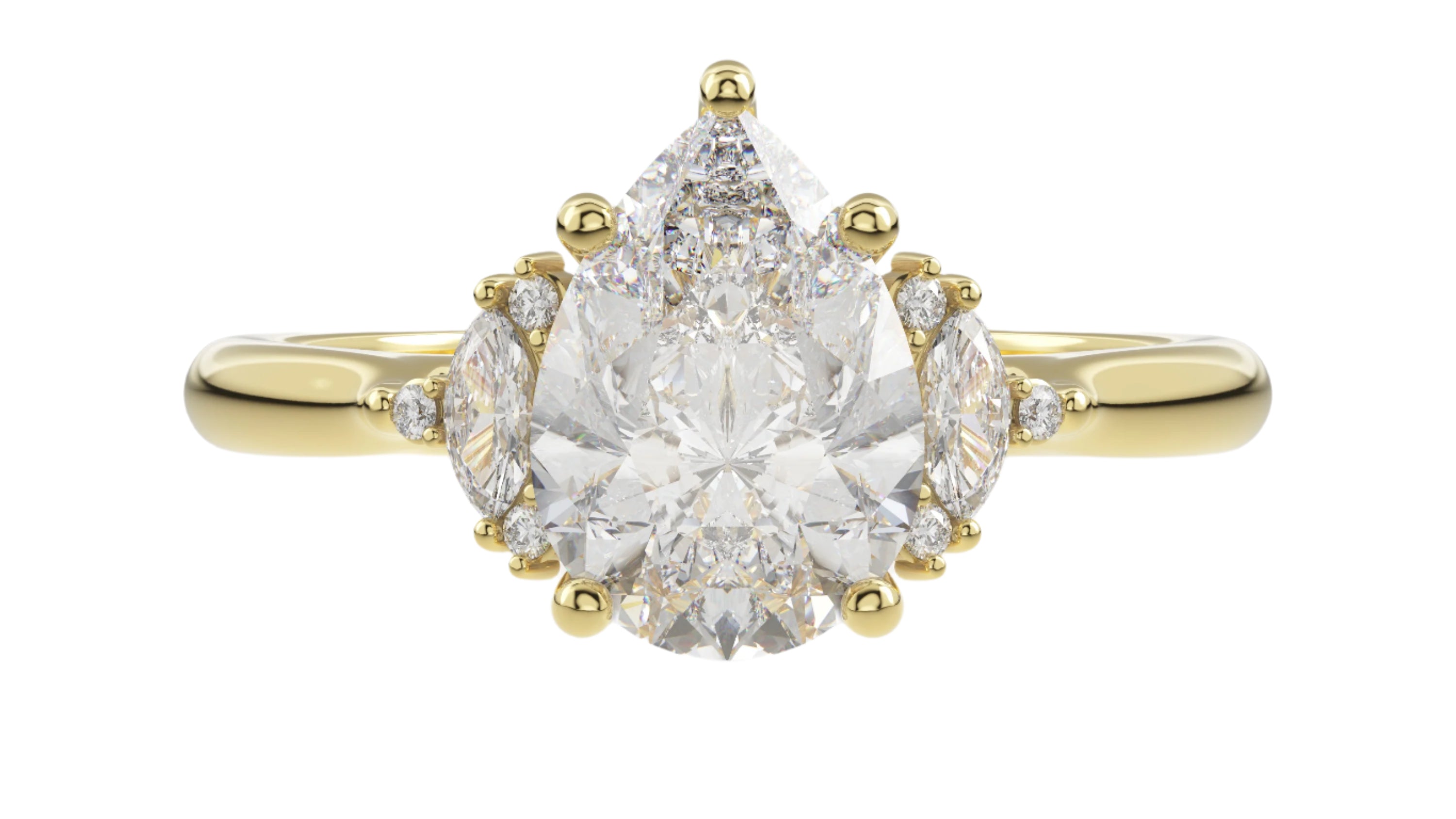 The Maren Ring | Pear | Setting Only - Lavender Creek Gems