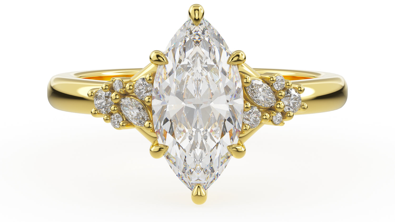 The Lyria Ring | Marquise | Setting Only - Lavender Creek Gems