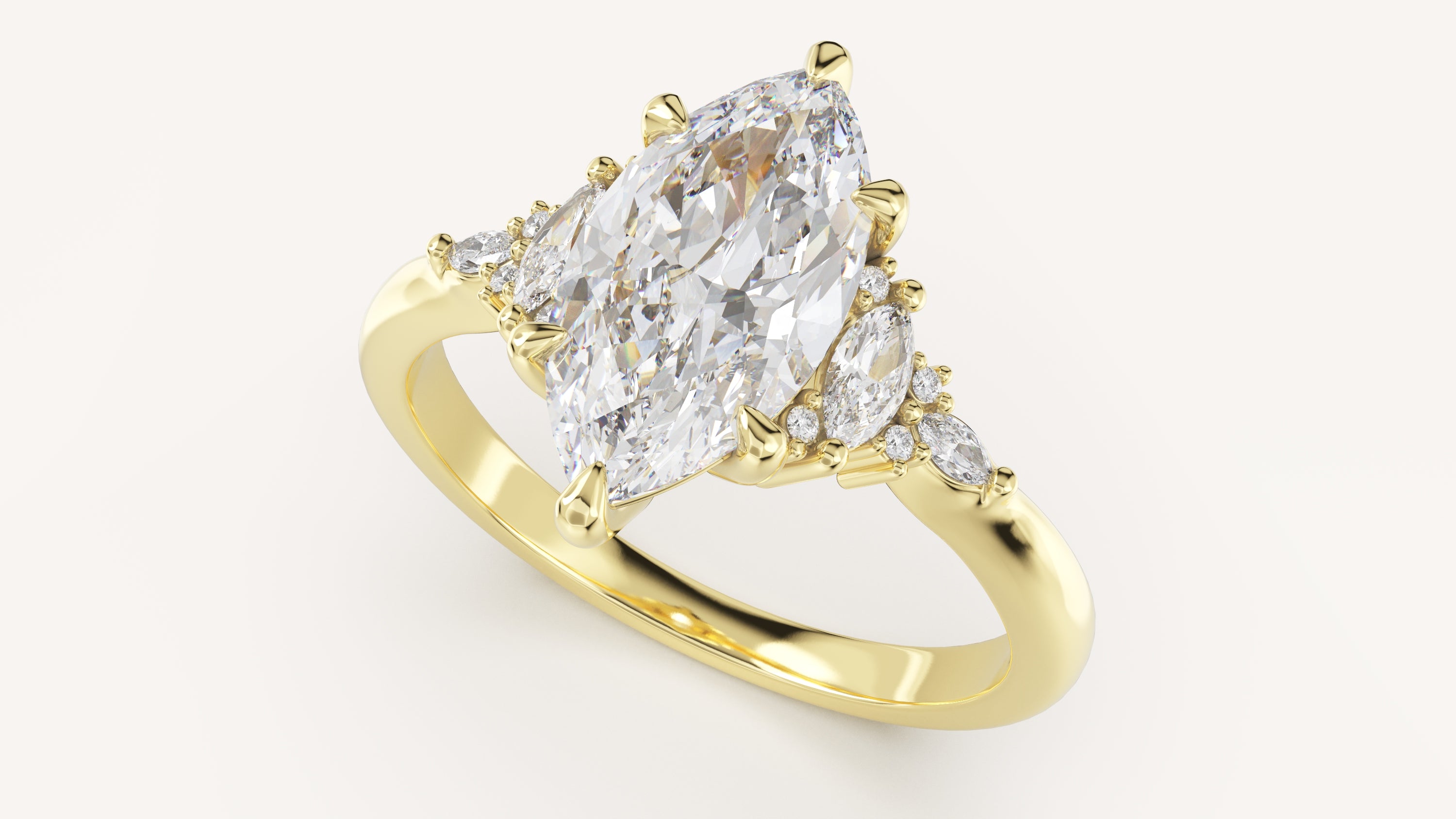 The Low Maeve Ring | Marquise | Setting Only - Lavender Creek Gems