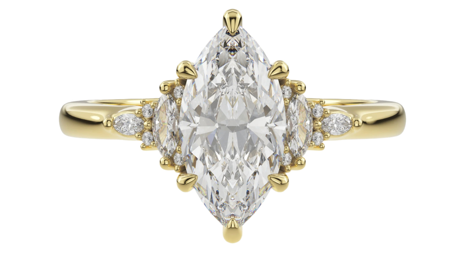 The Low Maeve Ring | Marquise | Setting Only - Lavender Creek Gems