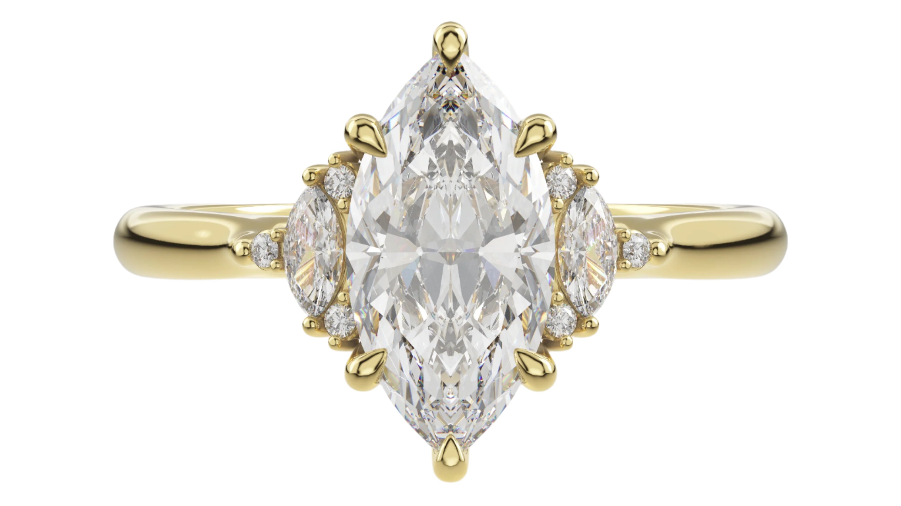 The Maren Ring | Marquise | Setting Only - Lavender Creek Gems