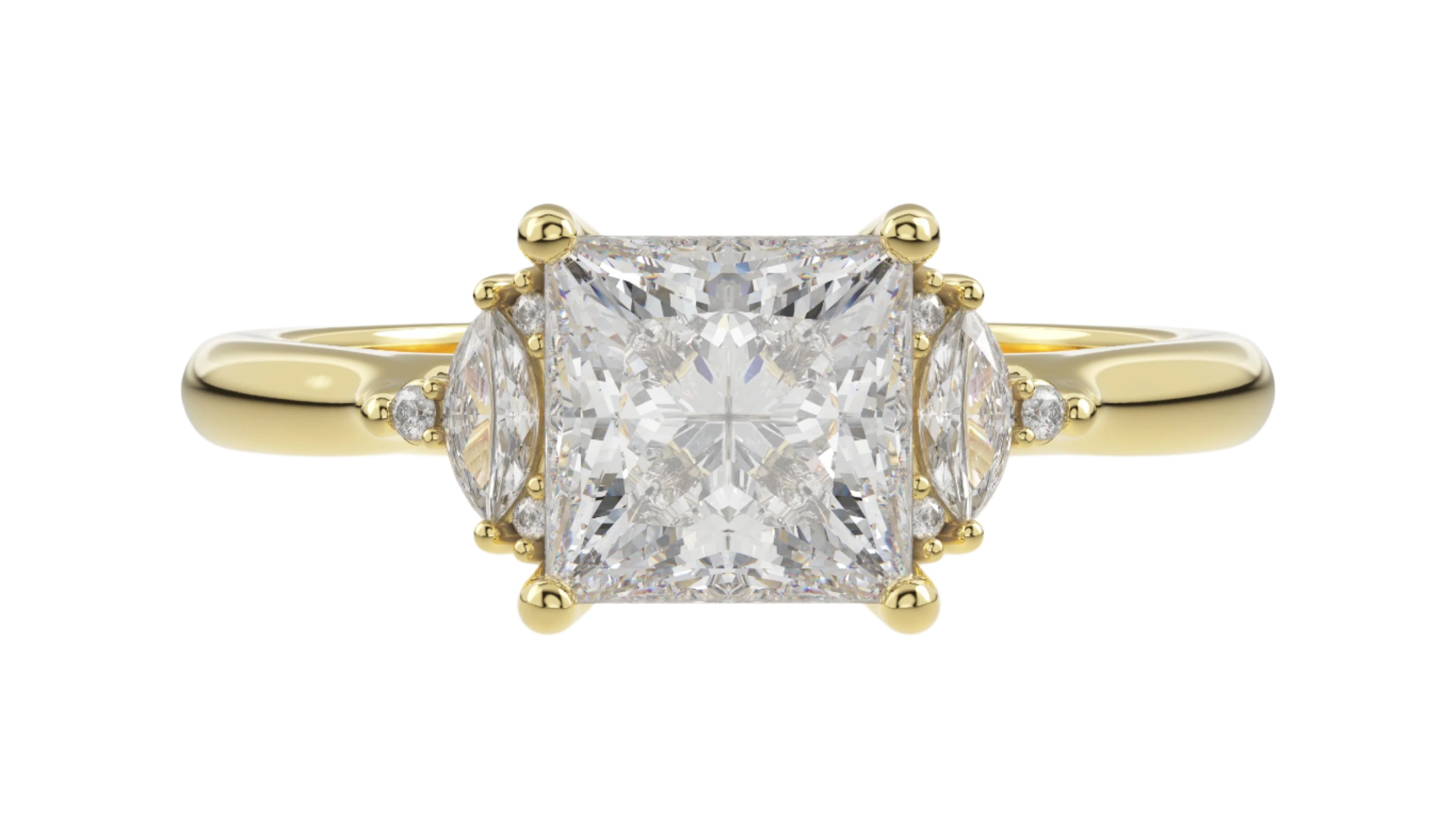 The Maren Ring | Princess | Setting Only - Lavender Creek Gems