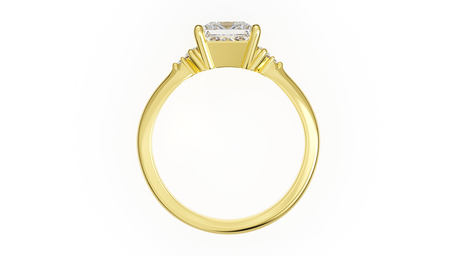 The Low Maren Ring | Princess | Setting Only - Lavender Creek Gems