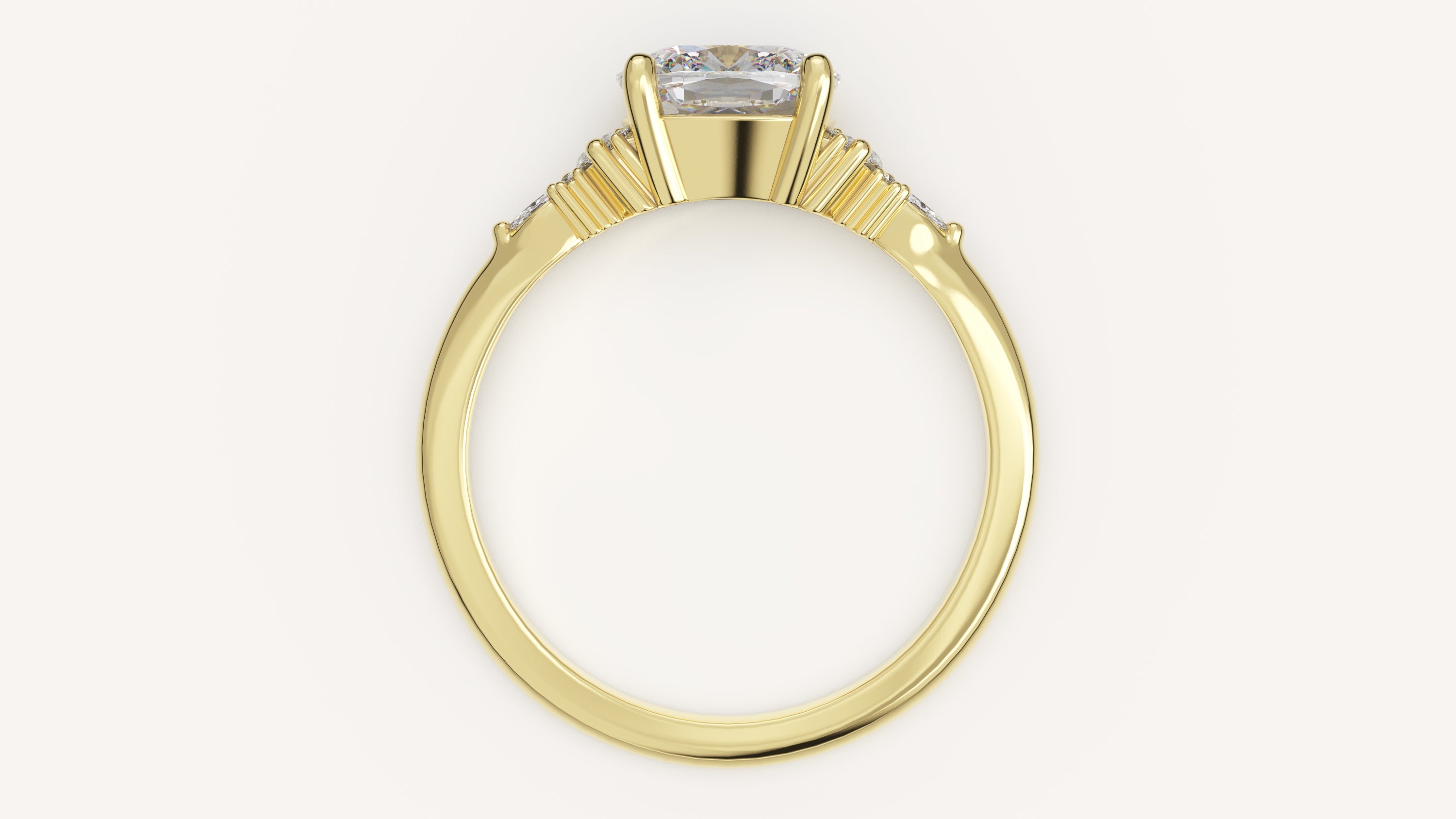 The Low Maeve Ring | Cushion | Setting Only - Lavender Creek Gems