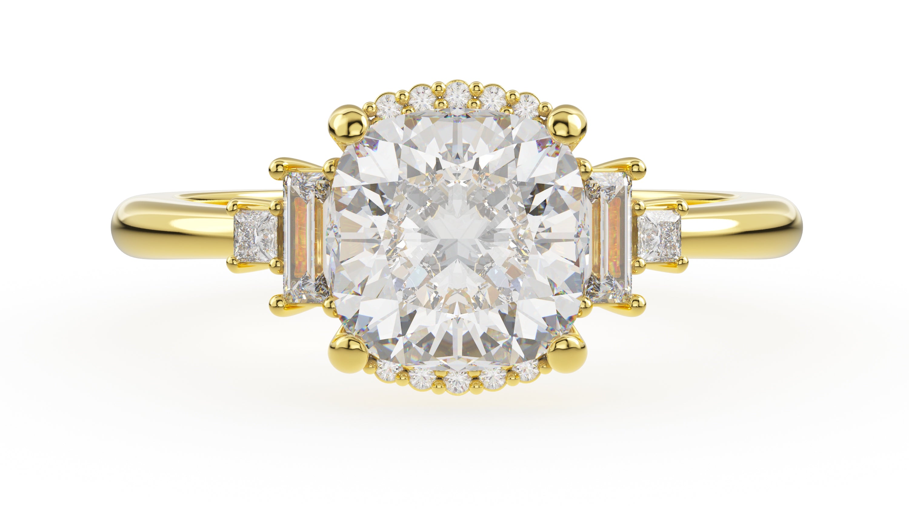 The Sura Ring | Cushion | Setting Only - Lavender Creek Gems