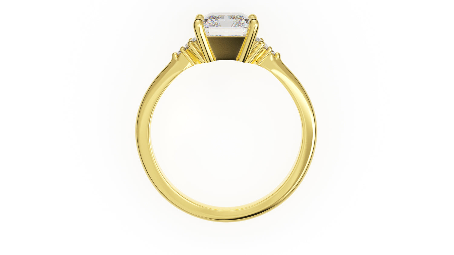 The Low Maren Ring | Radiant | Setting Only - Lavender Creek Gems