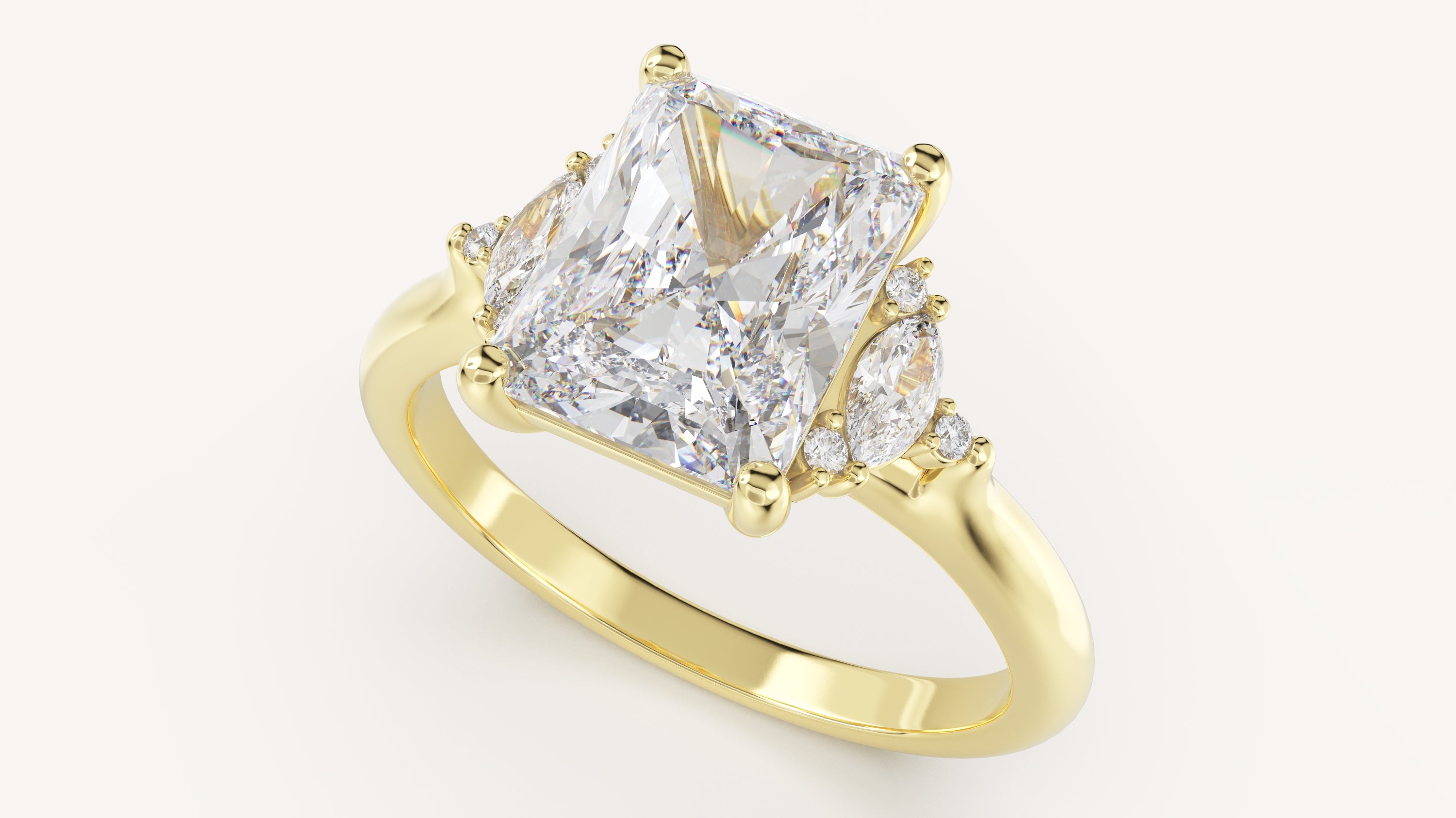 The Maren Ring | Radiant | Setting Only - Lavender Creek Gems