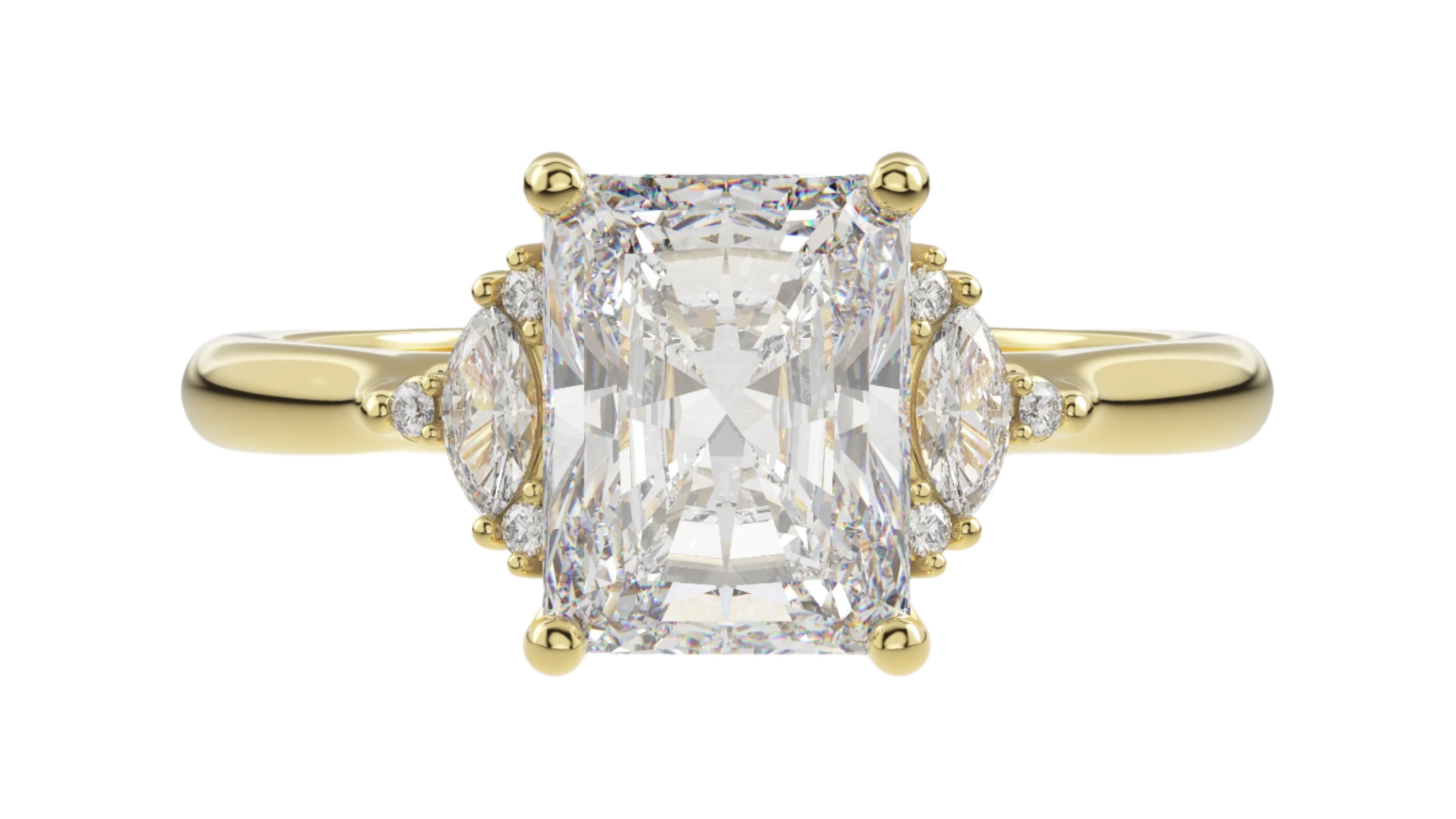 The Maren Ring | Radiant | Setting Only - Lavender Creek Gems