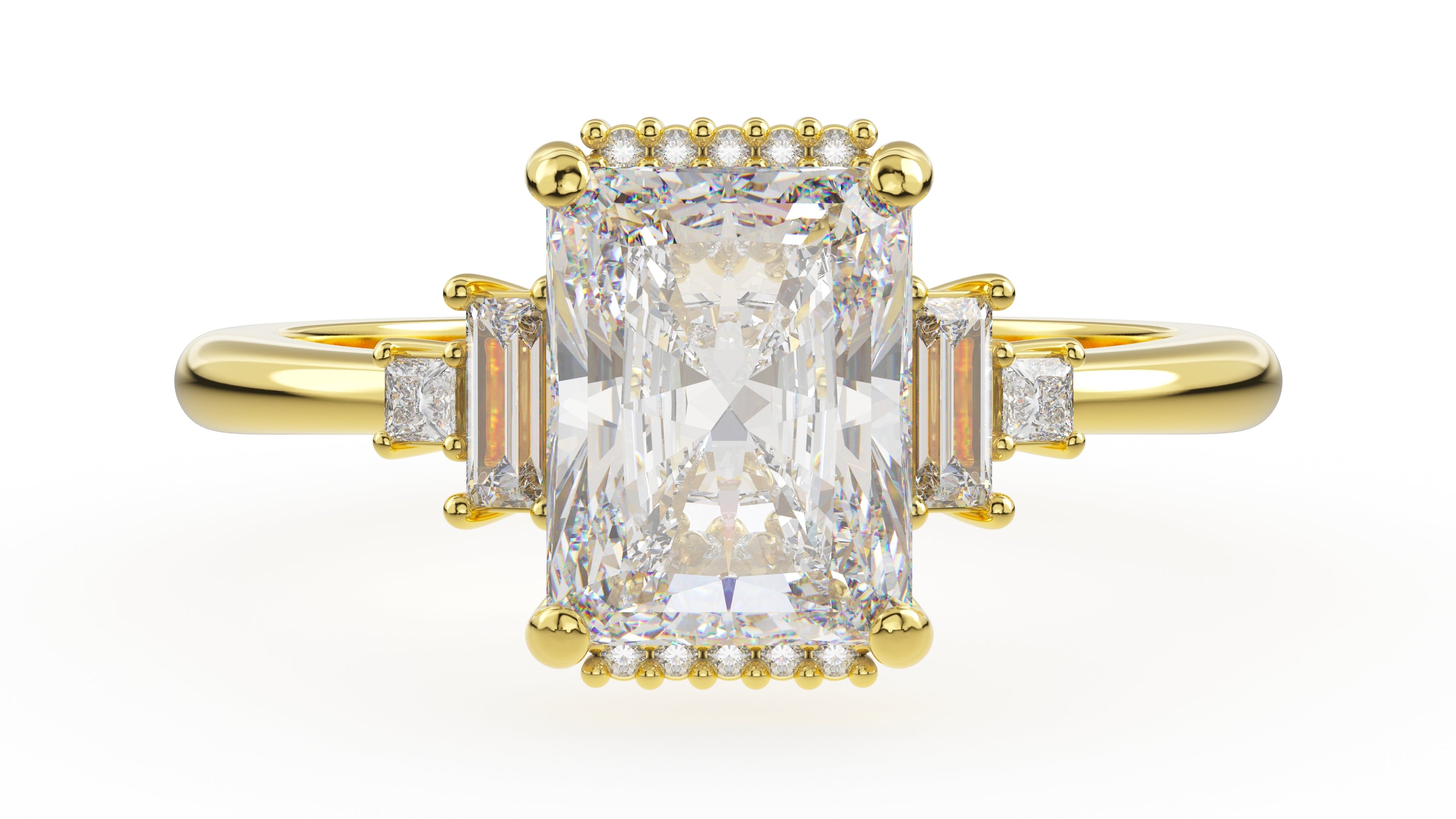 The Sura Ring | Radiant | Setting Only - Lavender Creek Gems