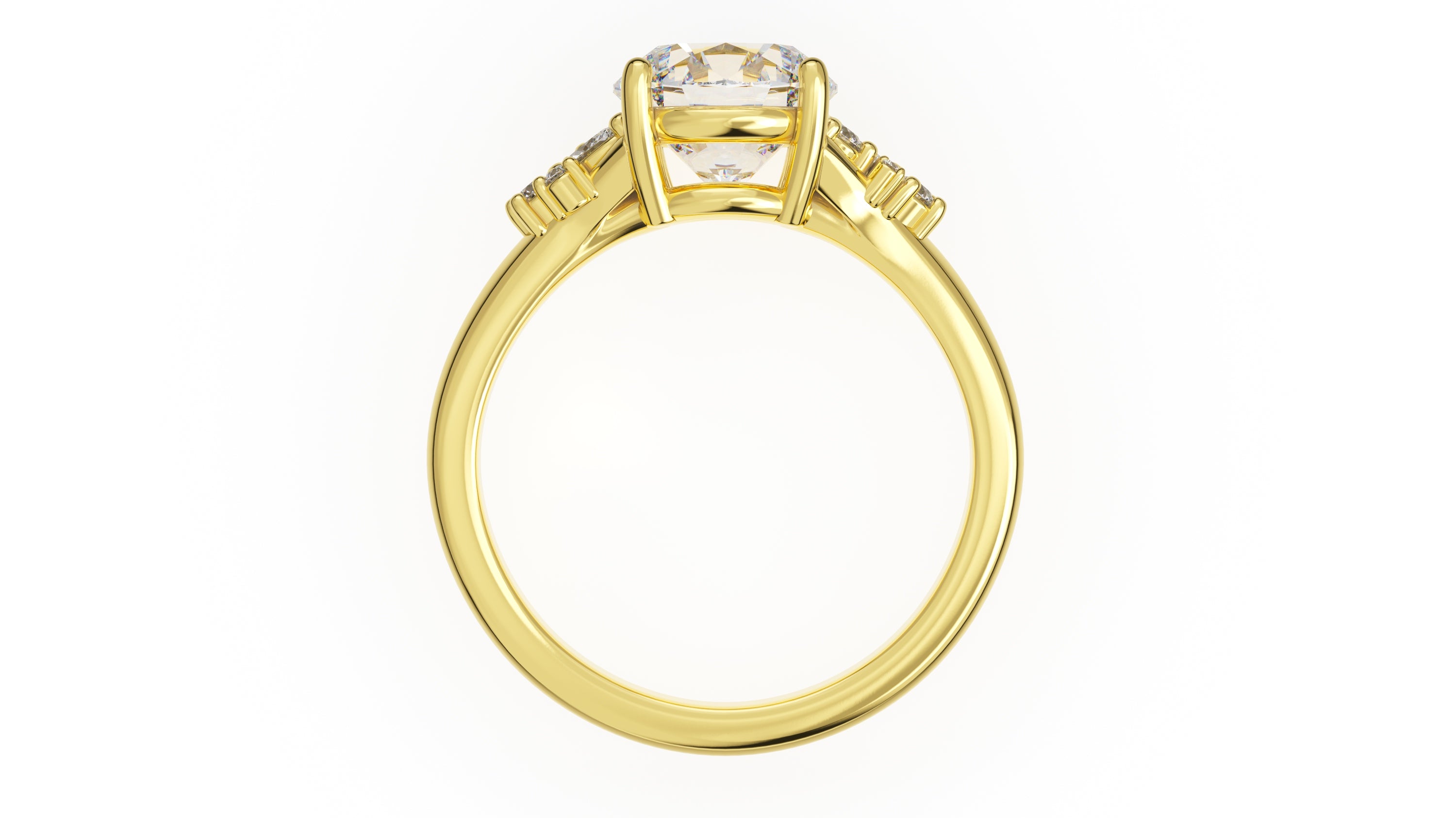 The Lyria Ring | Round | Setting Only - Lavender Creek Gems
