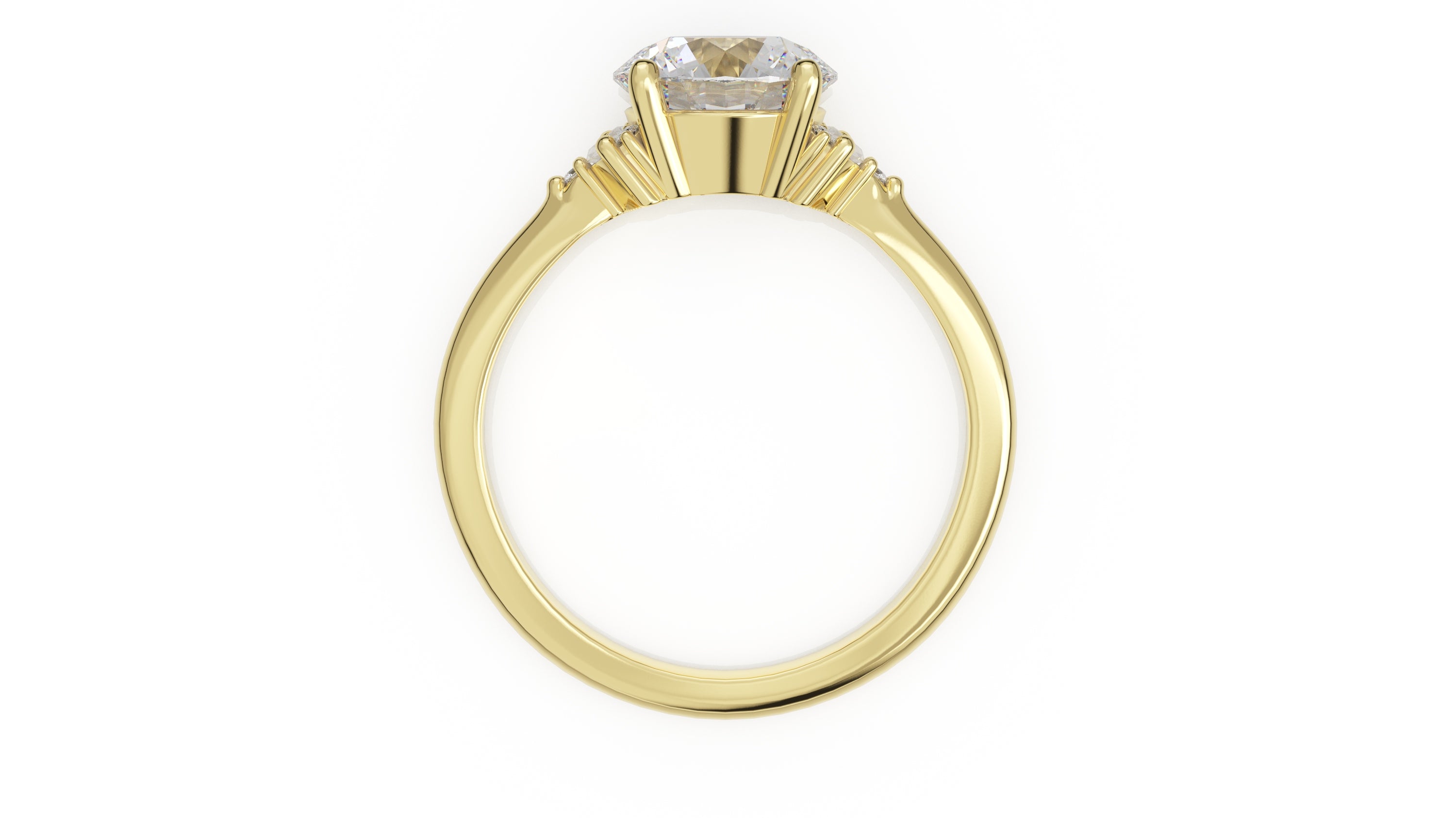 The Low Maren Ring | Round | Setting Only - Lavender Creek Gems