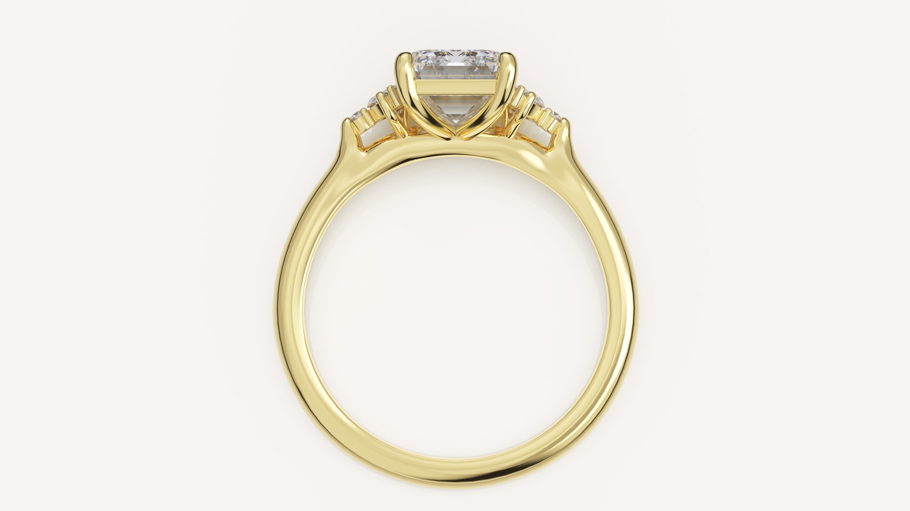 The Maren Ring | Emerald Cut | Setting Only - Lavender Creek Gems