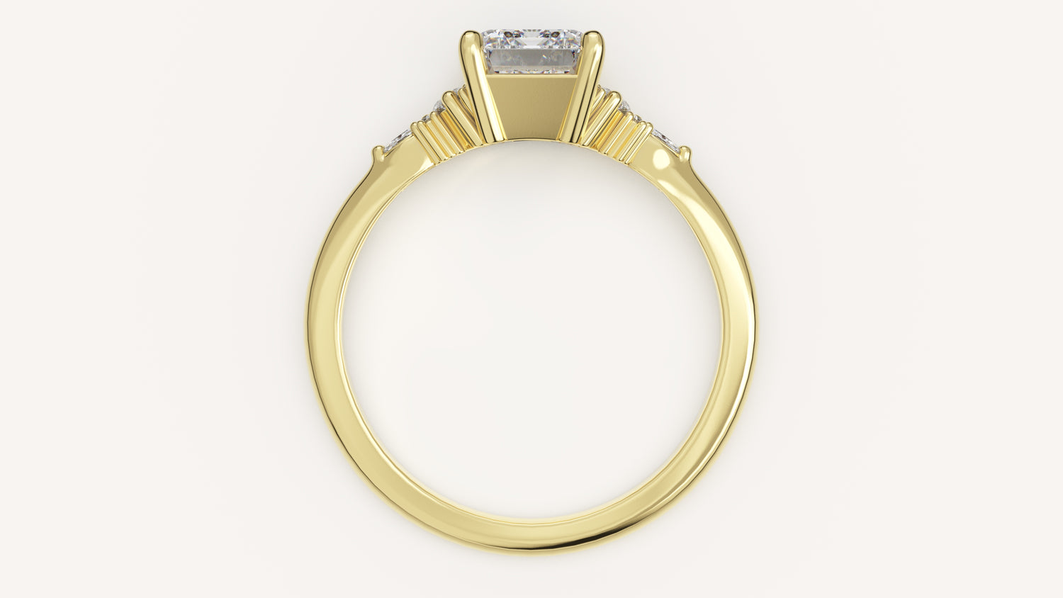 The Low Maeve Ring | Emerald Cut | Setting Only - Lavender Creek Gems