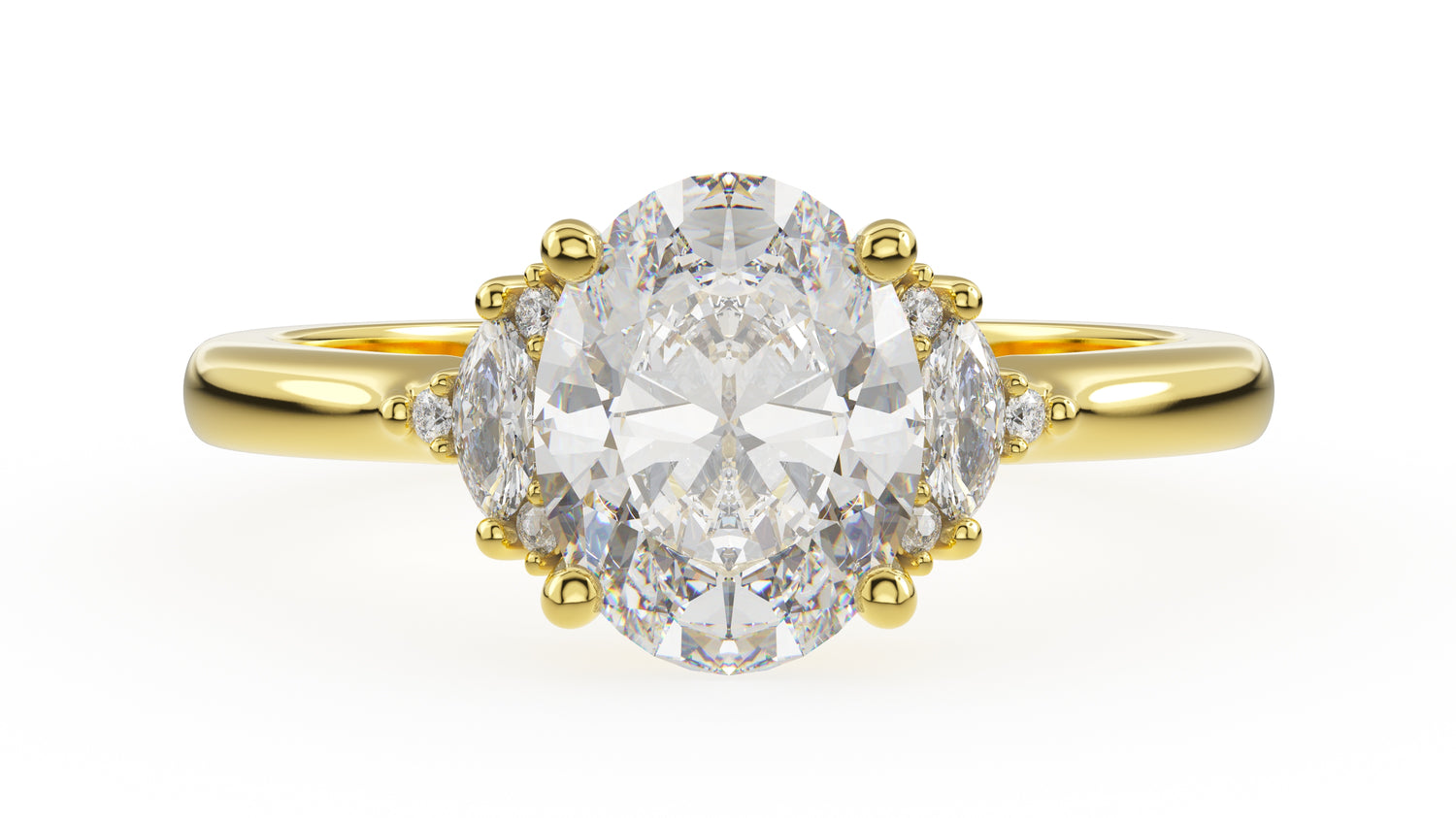 The Low Maren Ring | Oval | Setting Only - Lavender Creek Gems