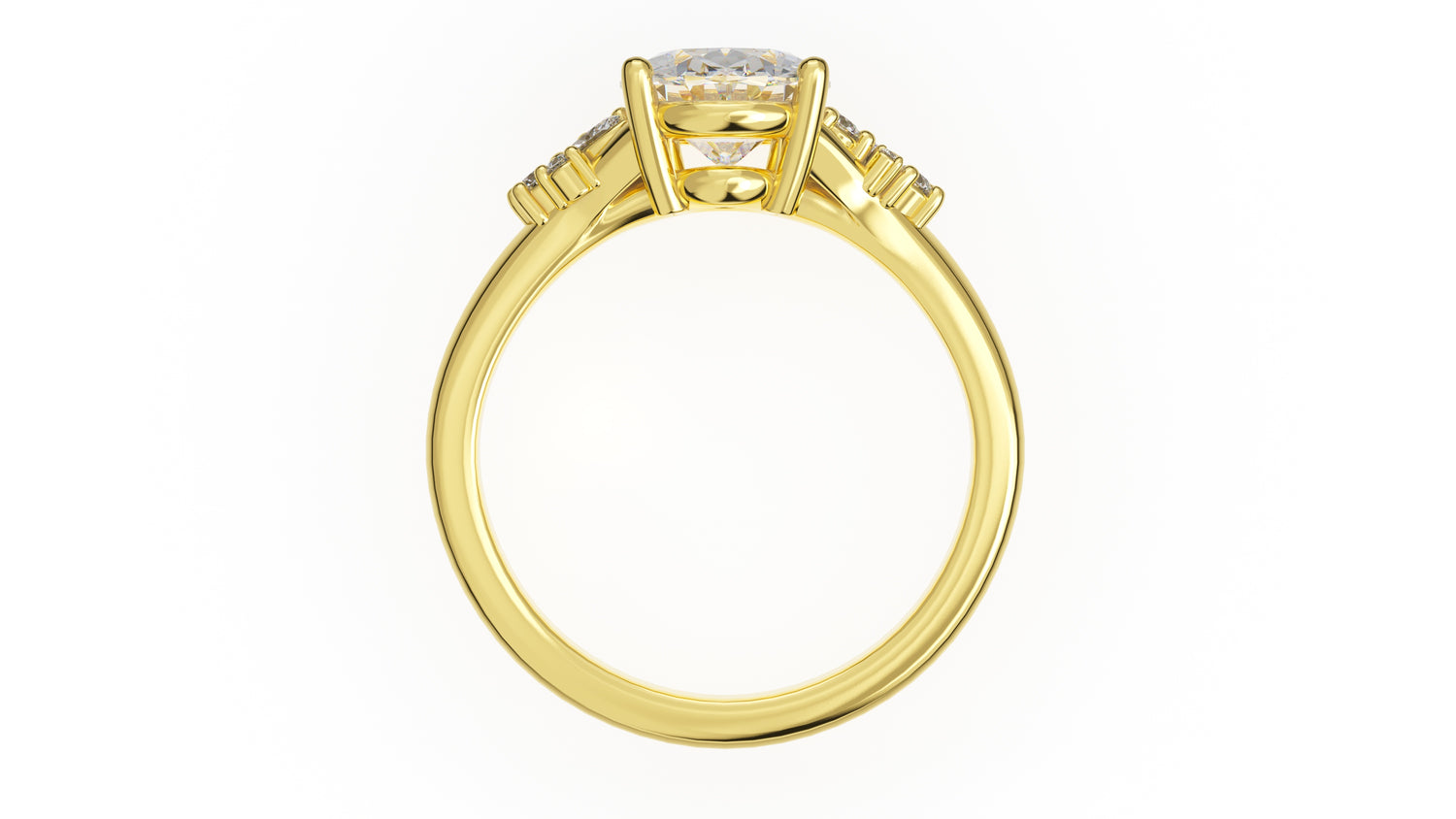 The Lyria Ring | Oval | Setting Only - Lavender Creek Gems
