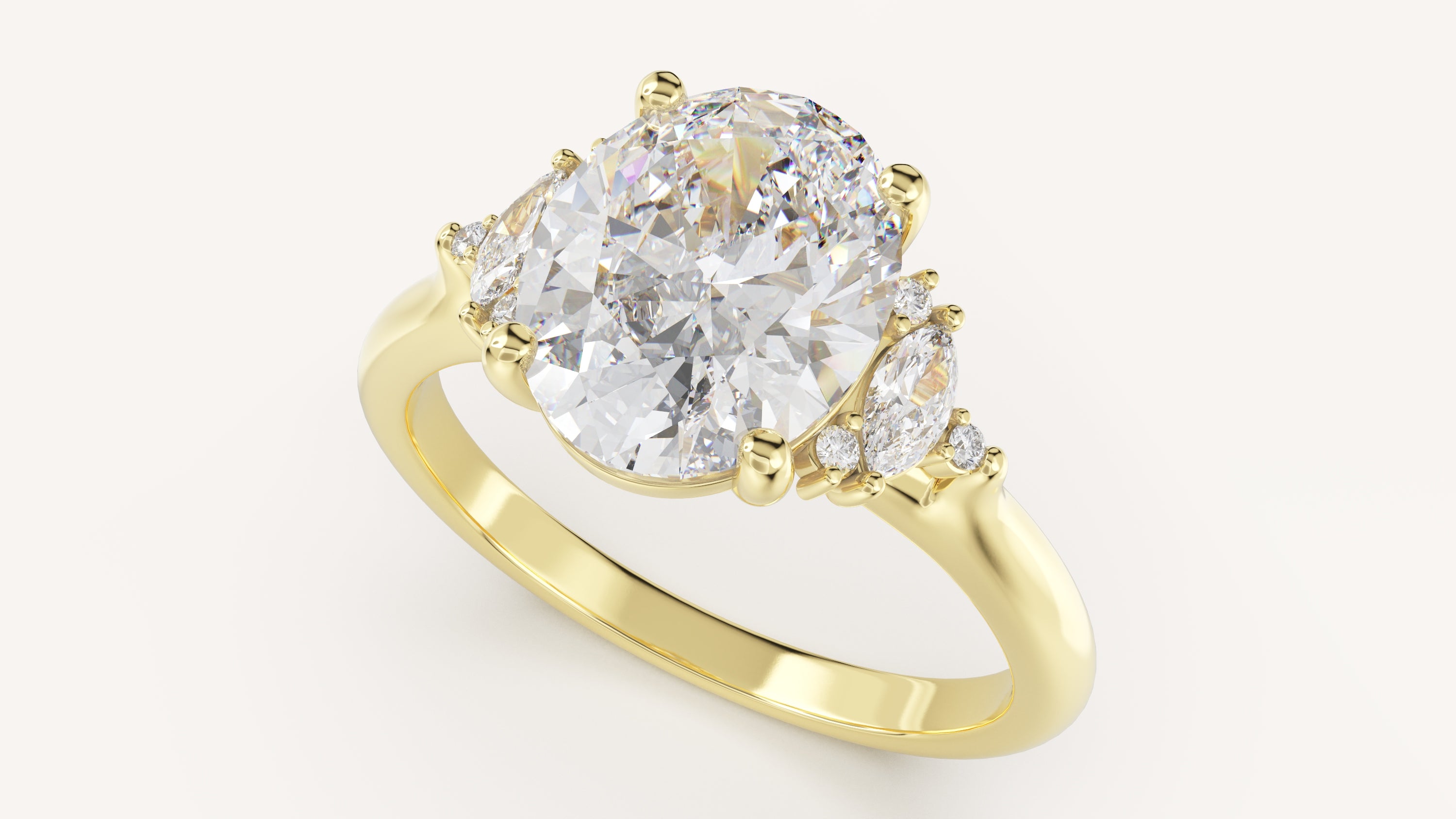 The Maren Ring | Oval | Setting Only - Lavender Creek Gems