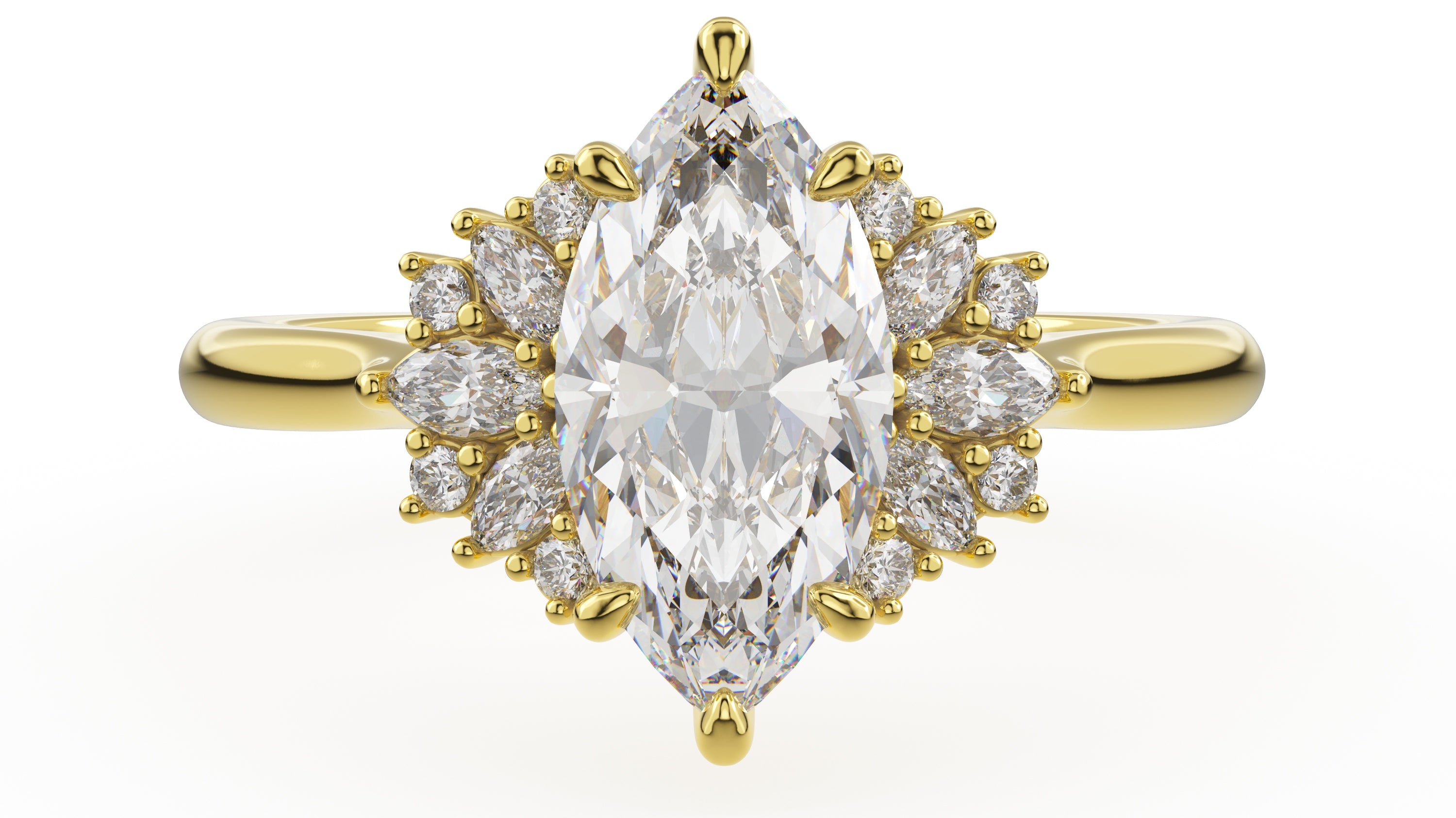 The Ambrosia Ring | Marquise | Setting Only - Lavender Creek Gems