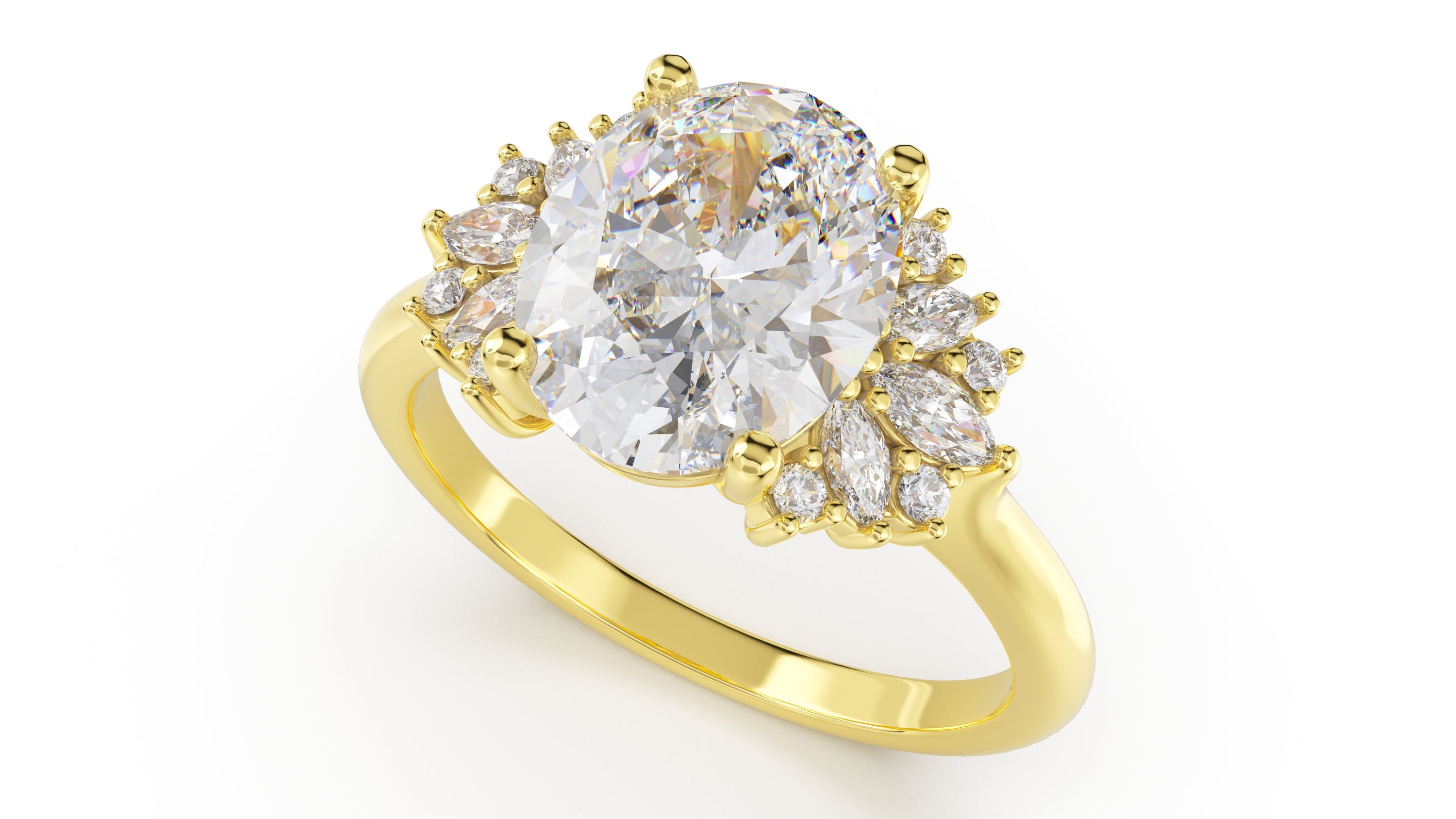 The Ambrosia Ring | Oval | Setting Only - Lavender Creek Gems