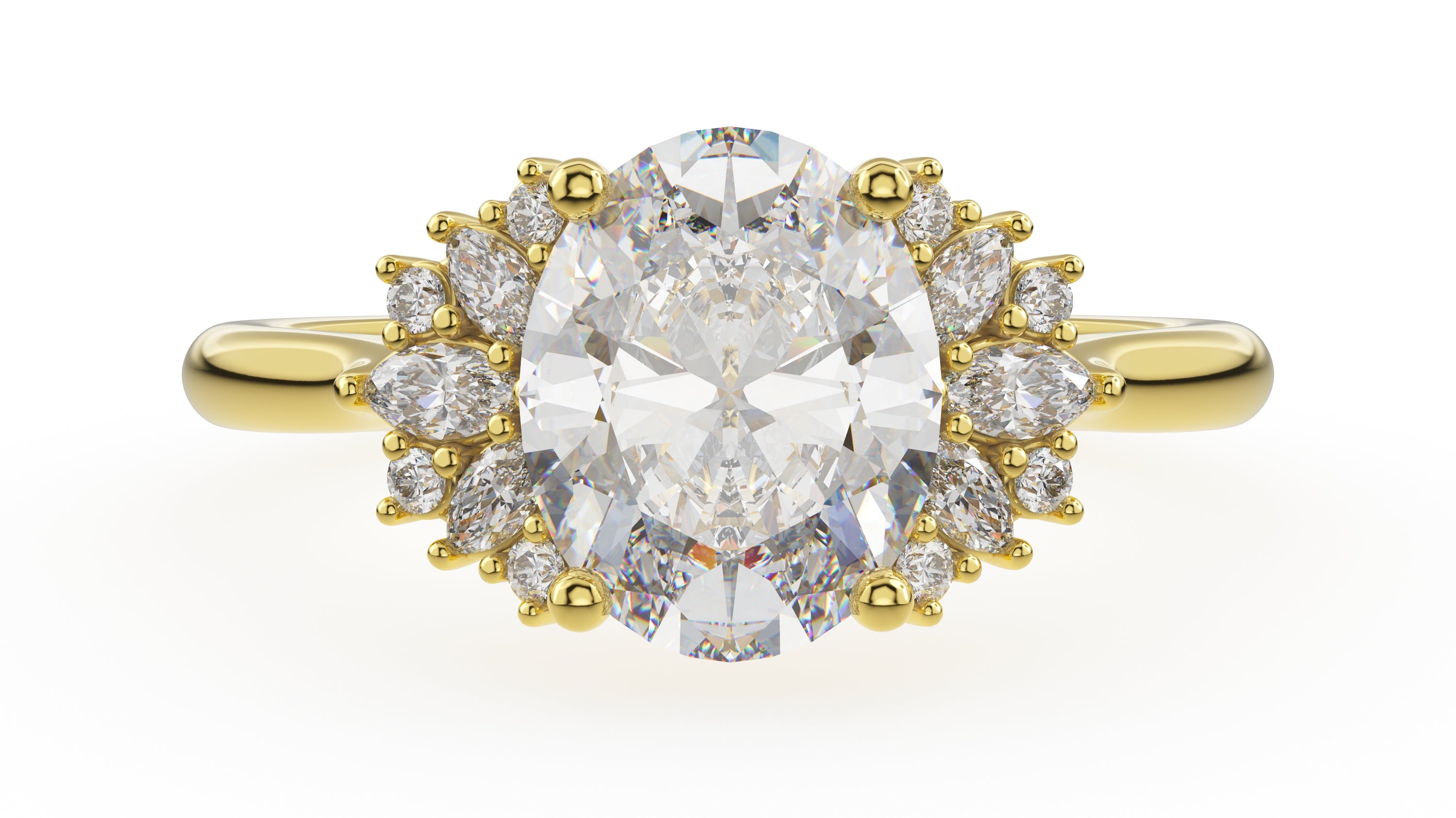 The Ambrosia Ring | Oval | Setting Only - Lavender Creek Gems