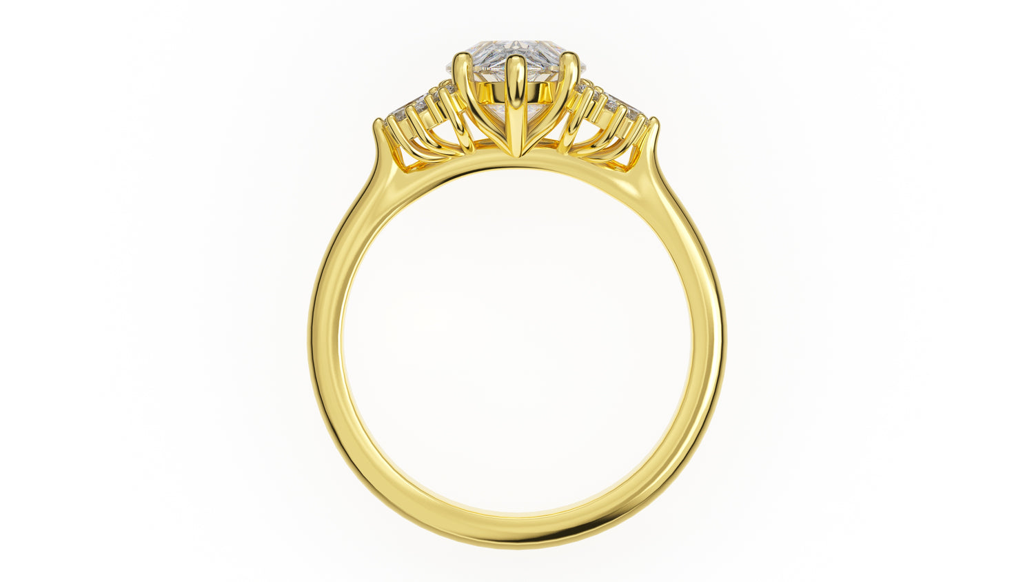 The Ambrosia Ring | Pear | Setting Only - Lavender Creek Gems