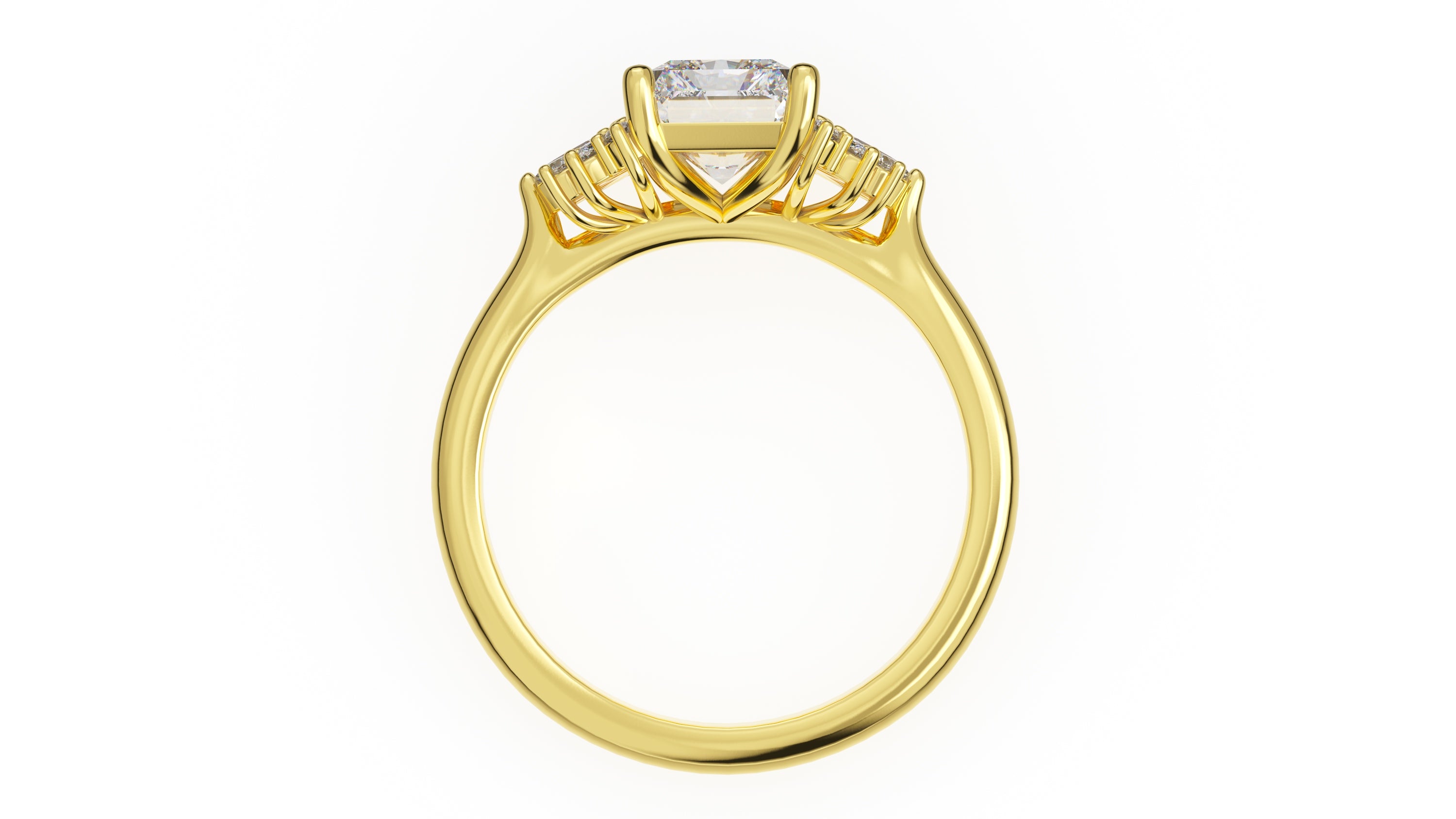 The Ambrosia Ring | Radiant | Setting Only - Lavender Creek Gems