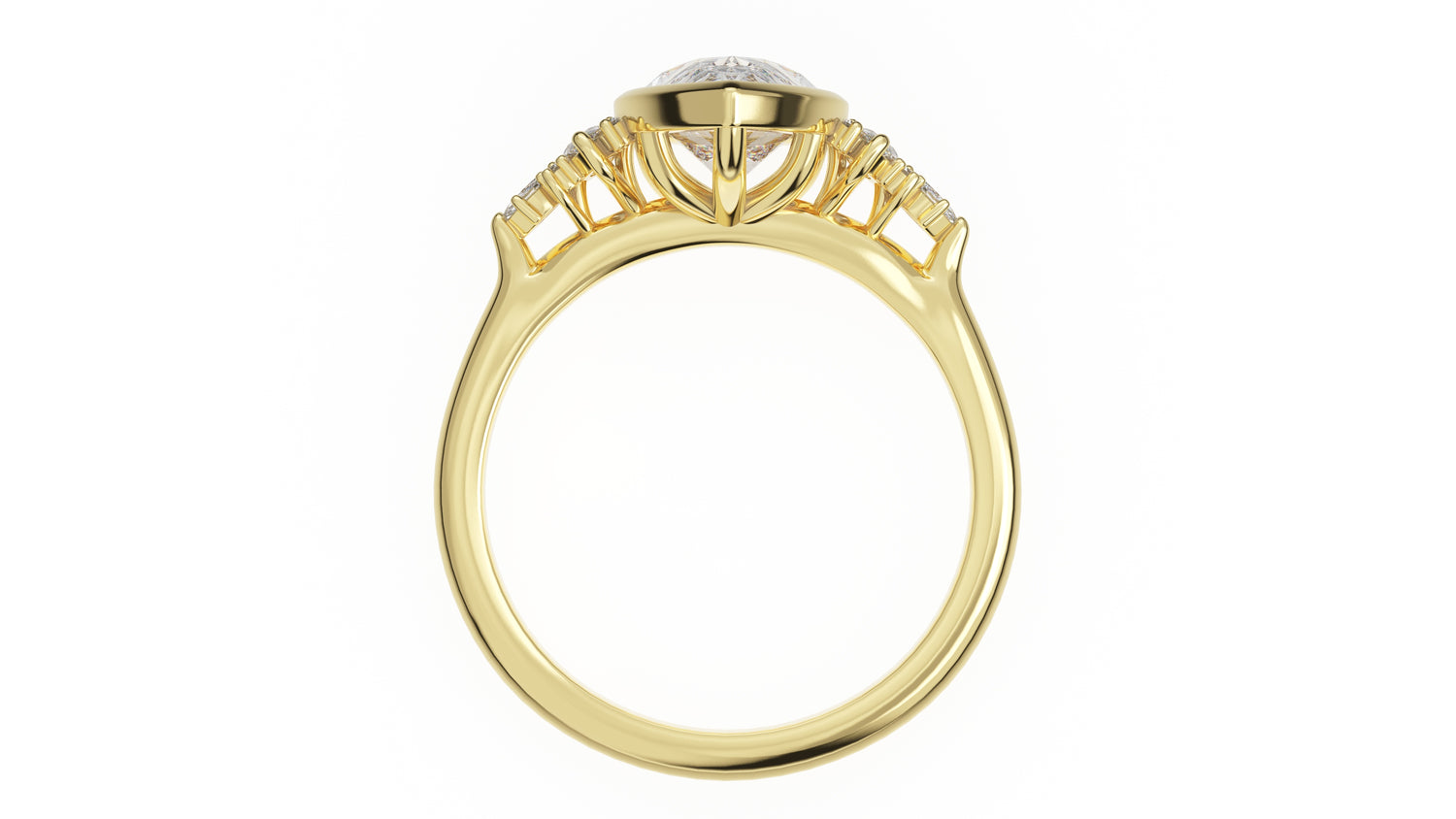 The Bezel Maeve Ring | Pear | Setting Only - Lavender Creek Gems