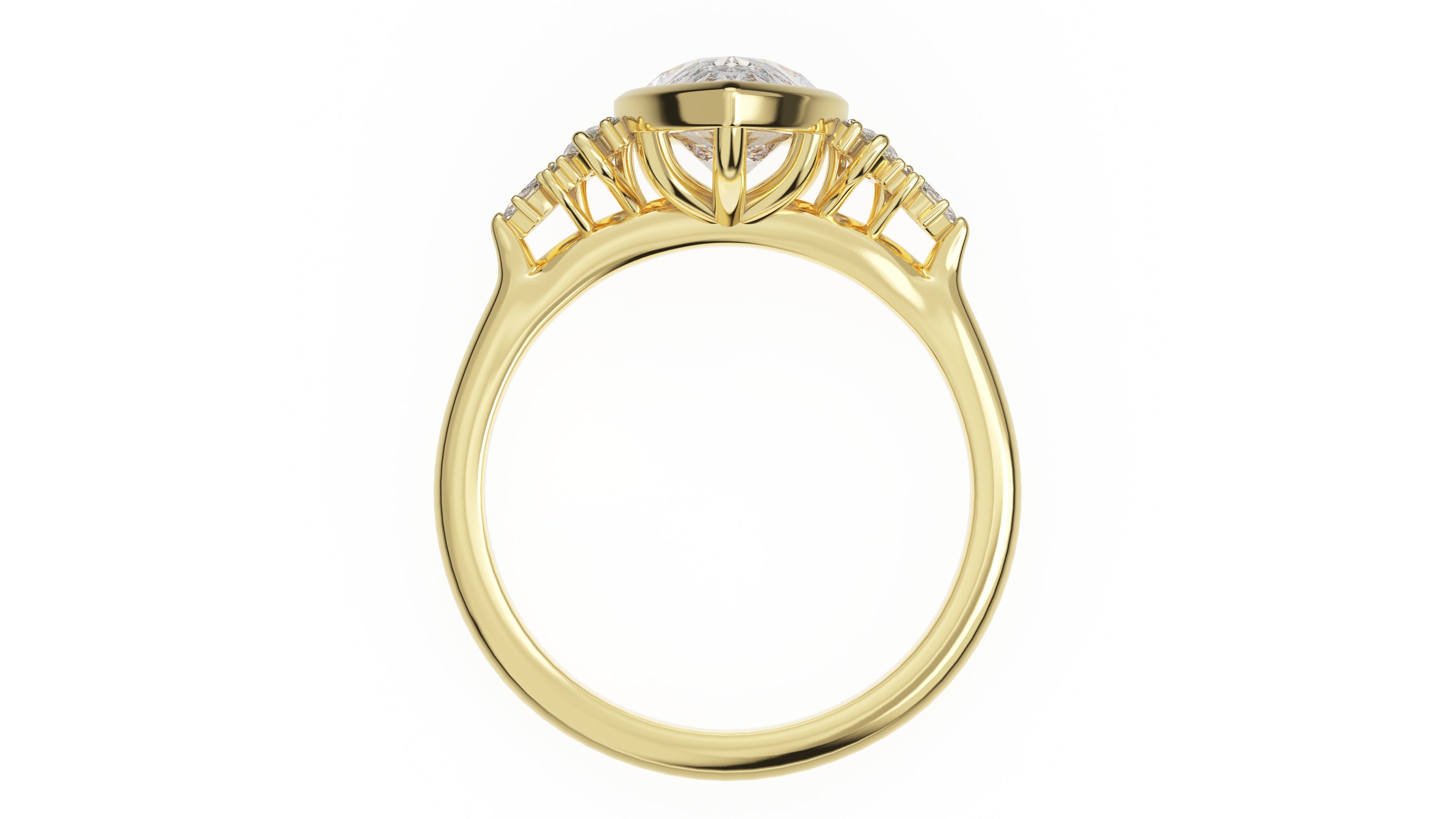 The Bezel Maeve Ring | Pear | Setting Only - Lavender Creek Gems