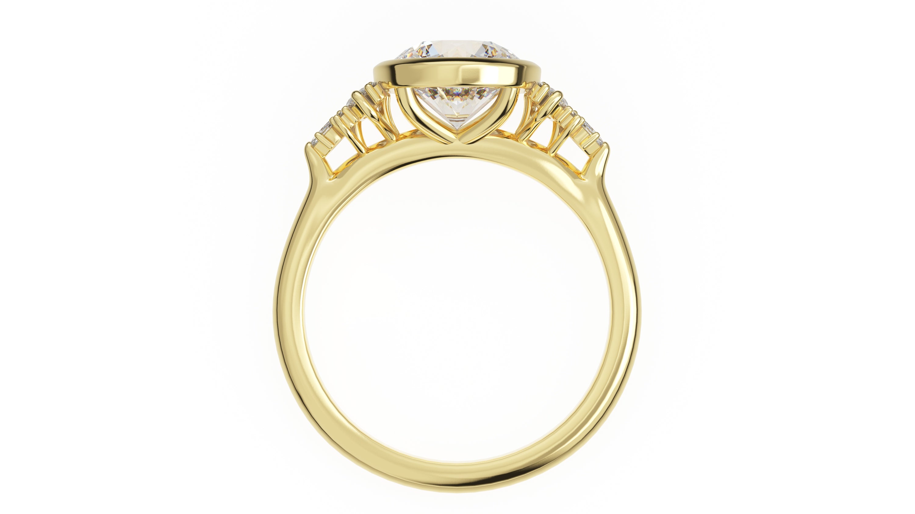 The Bezel Maeve Ring | Round | Setting Only - Lavender Creek Gems