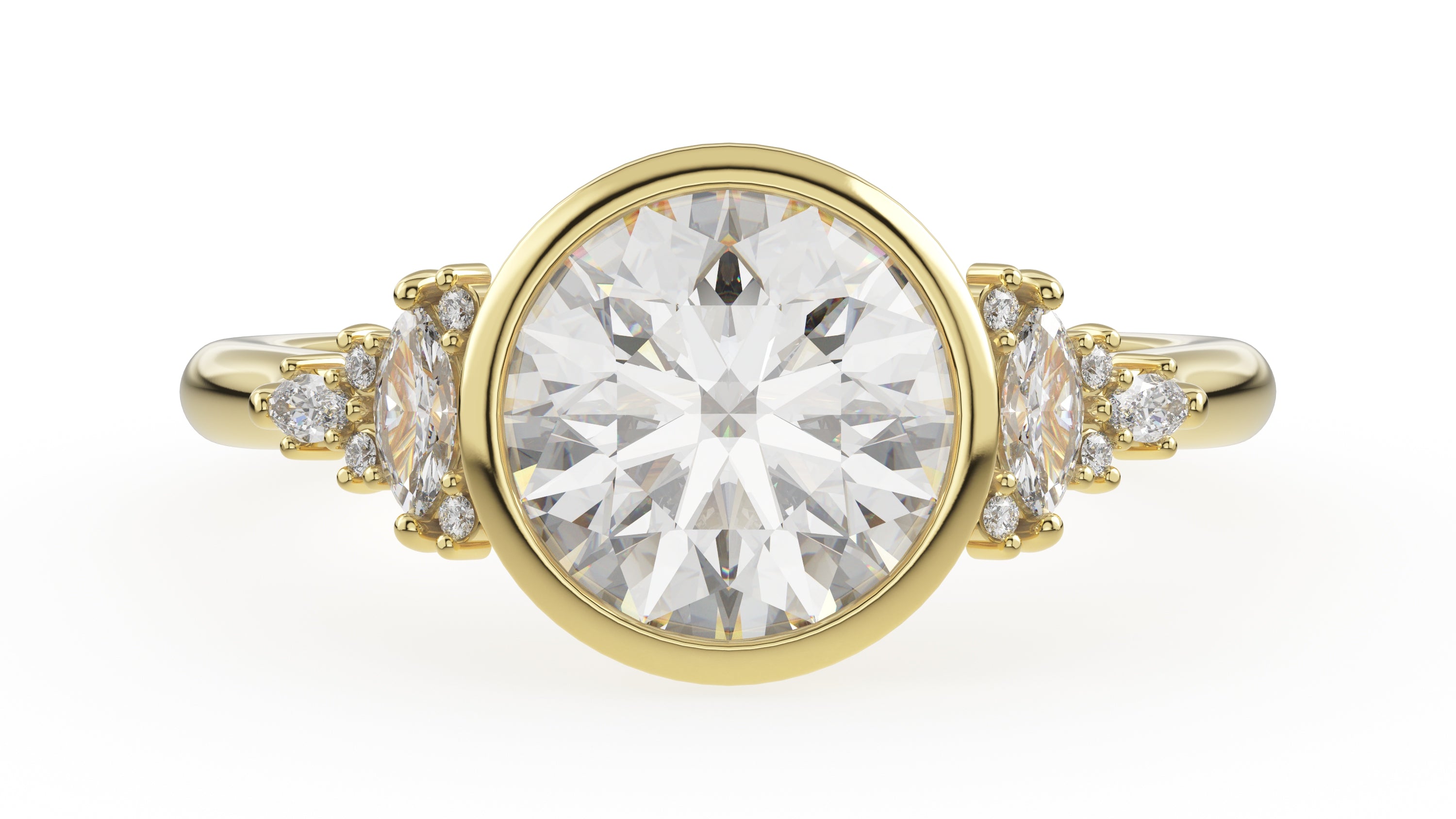 The Bezel Maeve Ring | Round | Setting Only - Lavender Creek Gems
