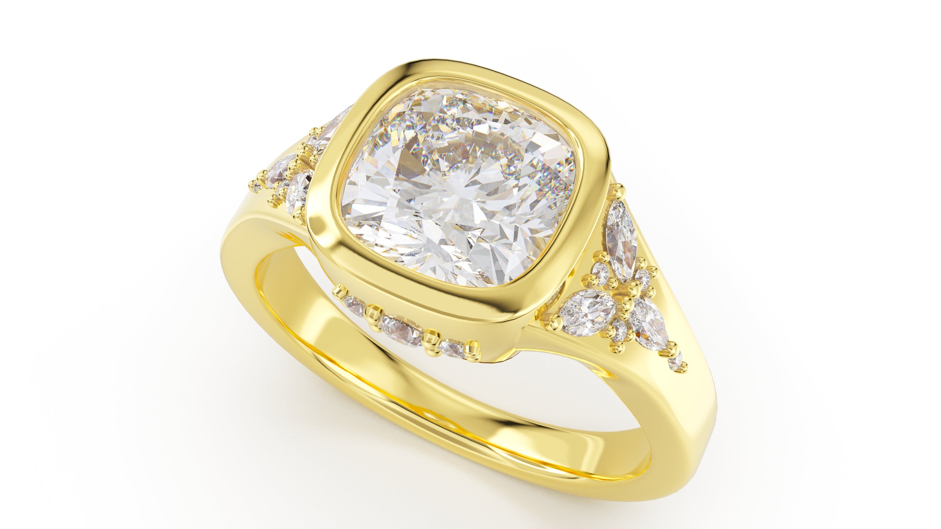 The Daylight Ring | Cushion | Setting Only - Lavender Creek Gems
