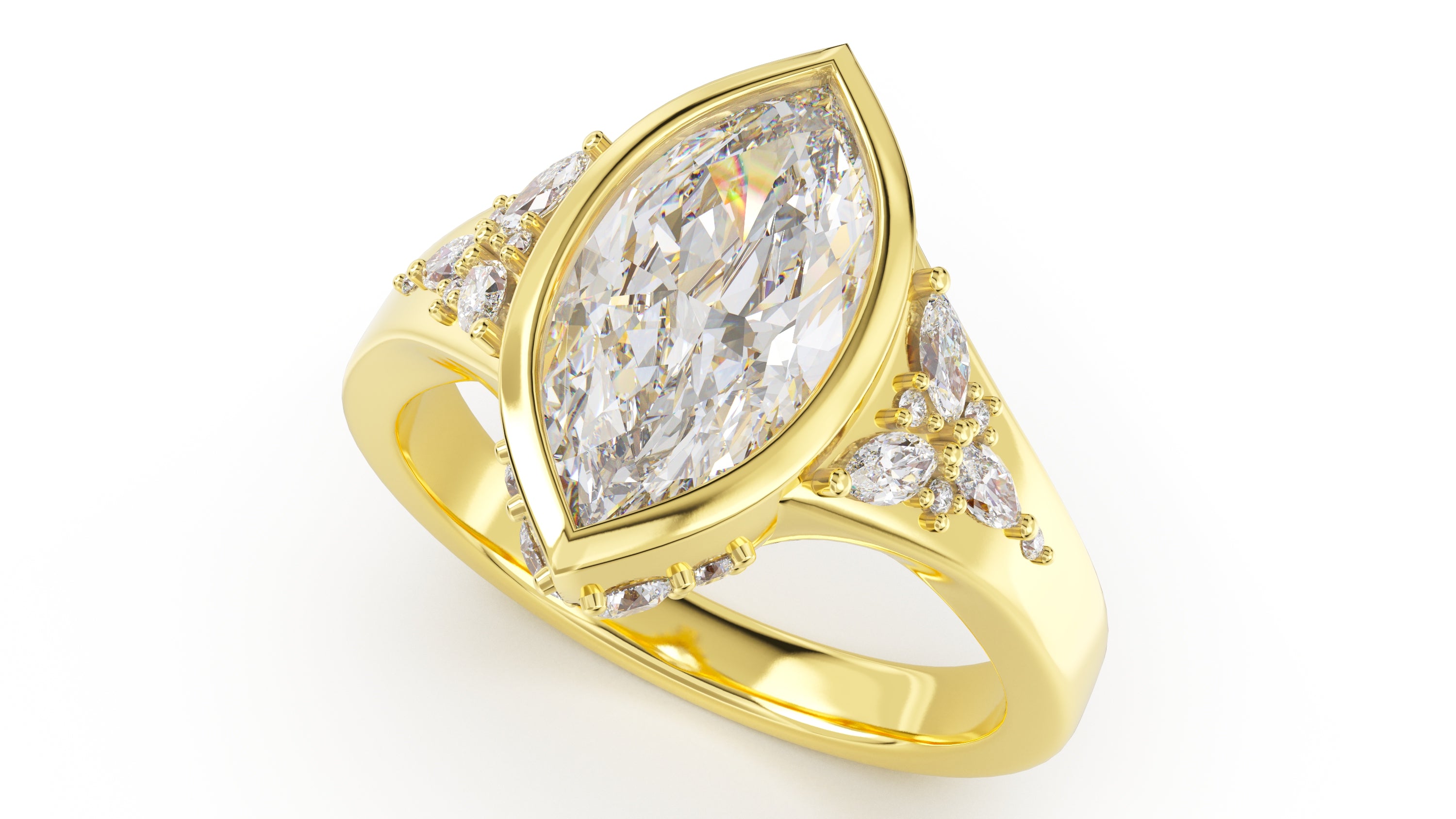 The Daylight Ring | Marquise | Setting Only - Lavender Creek Gems