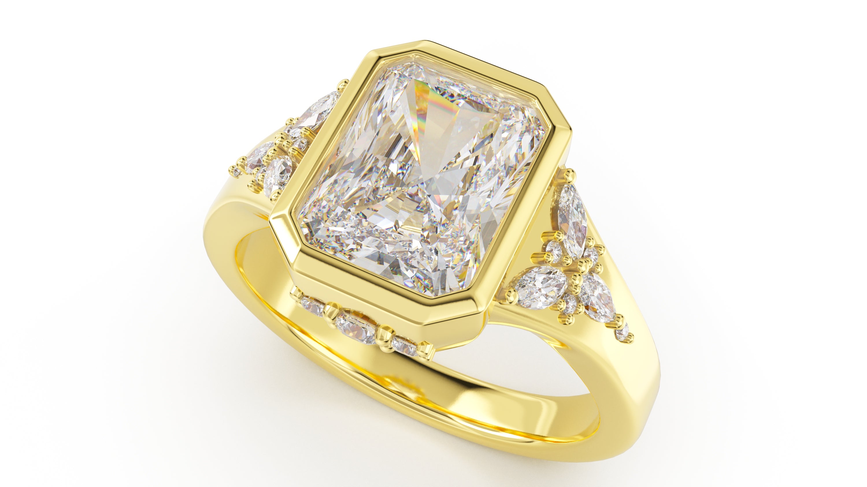 The Daylight Ring | Radiant | Setting Only - Lavender Creek Gems