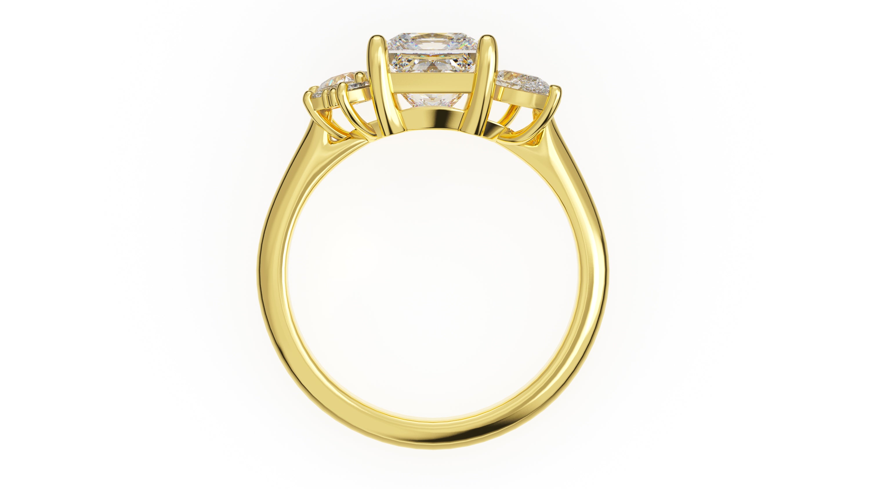 The Fleur Ring | Princess | Setting Only - Lavender Creek Gems
