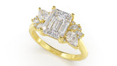 The Fleur Ring | Emerald Cut | Setting Only - Lavender Creek Gems