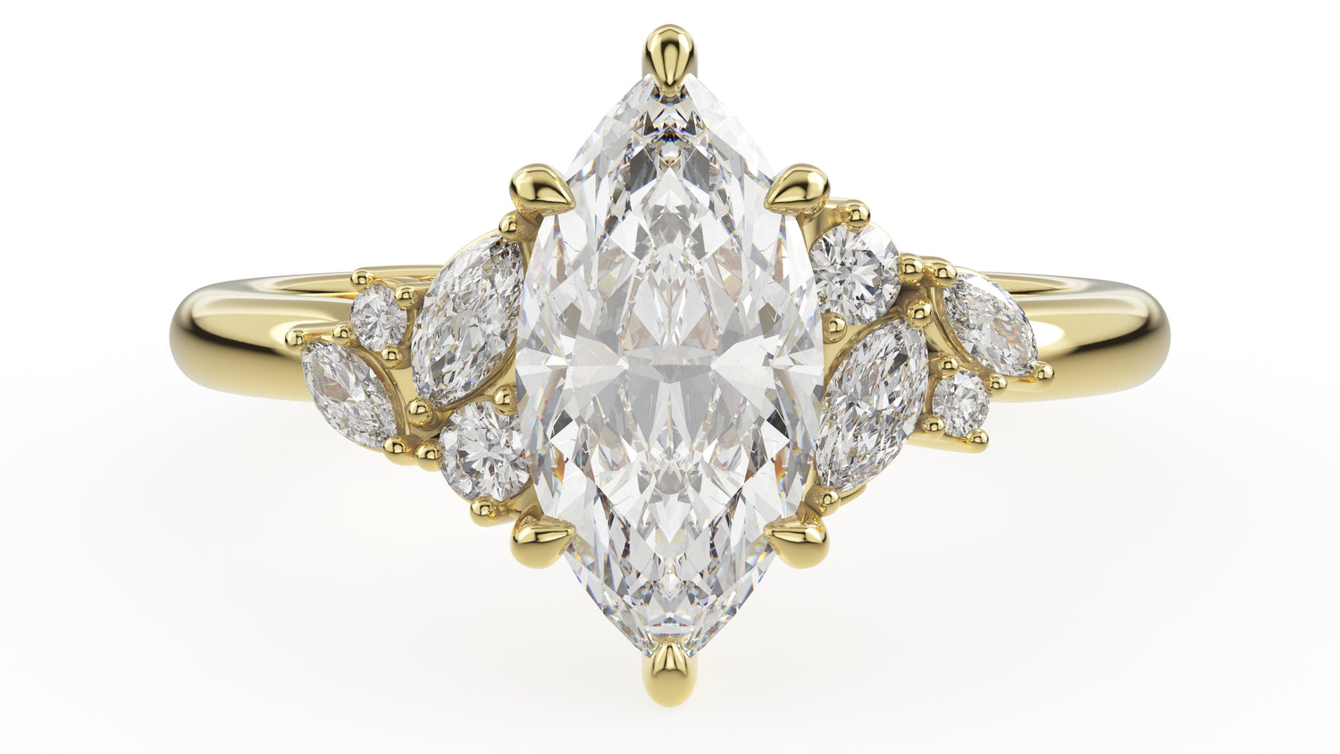 The Laurel Ring | Marquise | Setting Only - Lavender Creek Gems