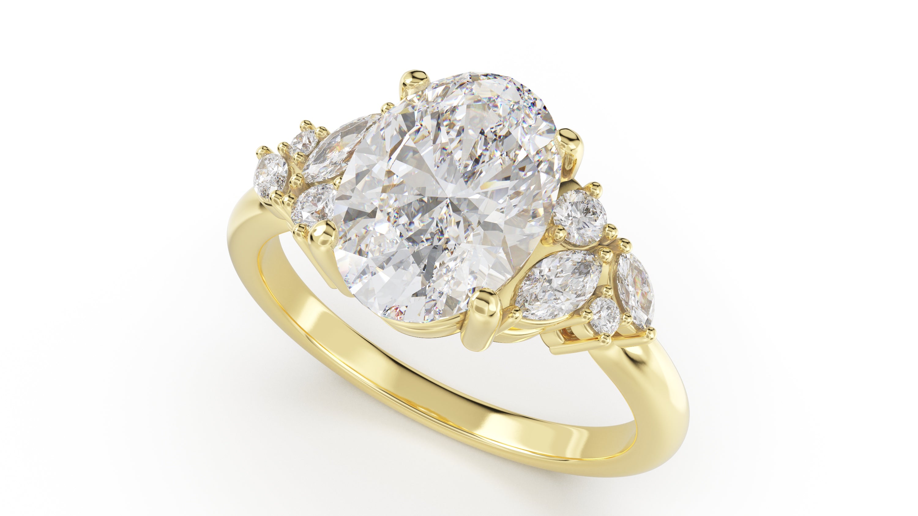 The Laurel Ring | Oval | Setting Only - Lavender Creek Gems