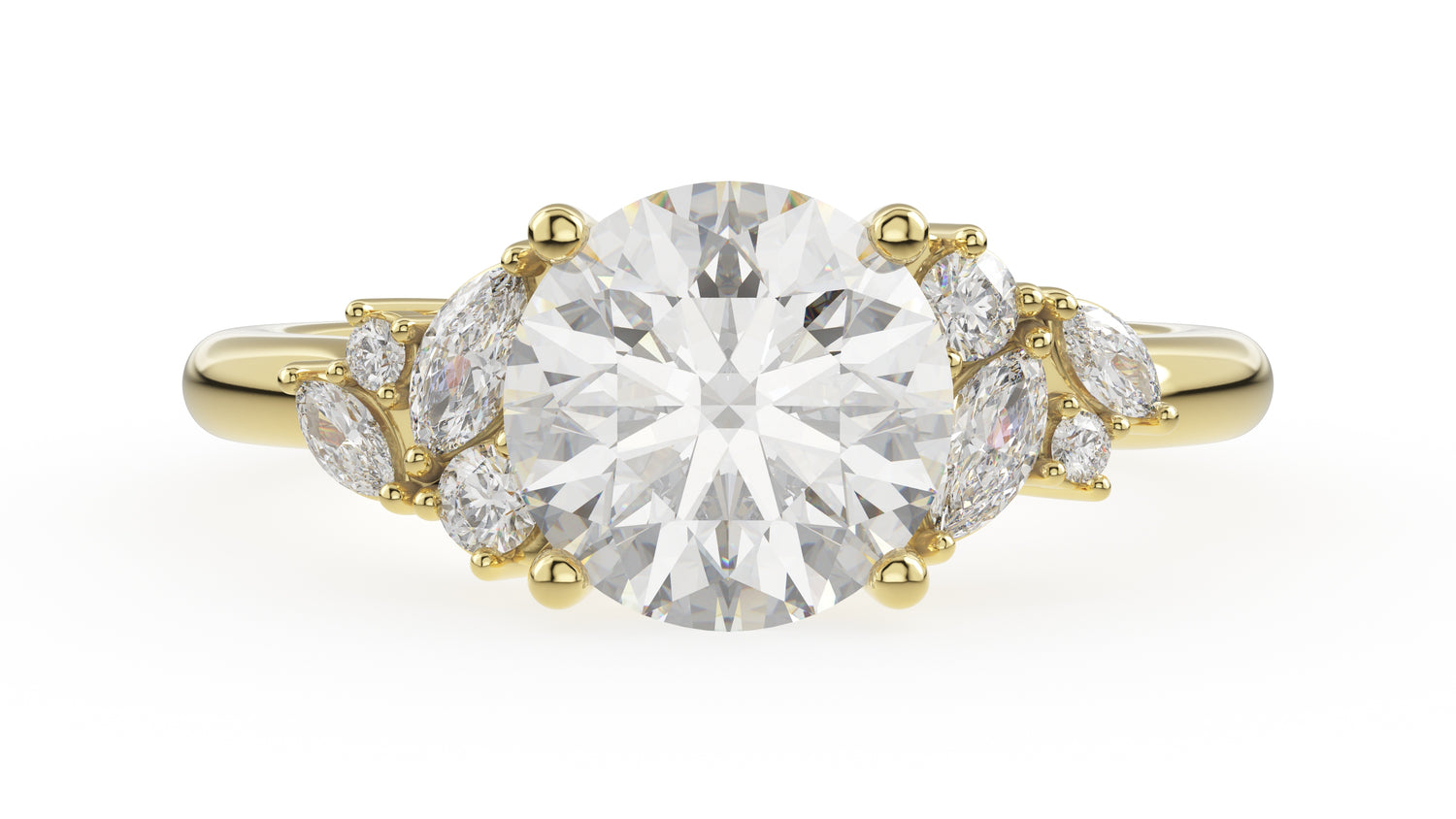 The Laurel Ring | Round | Setting Only - Lavender Creek Gems