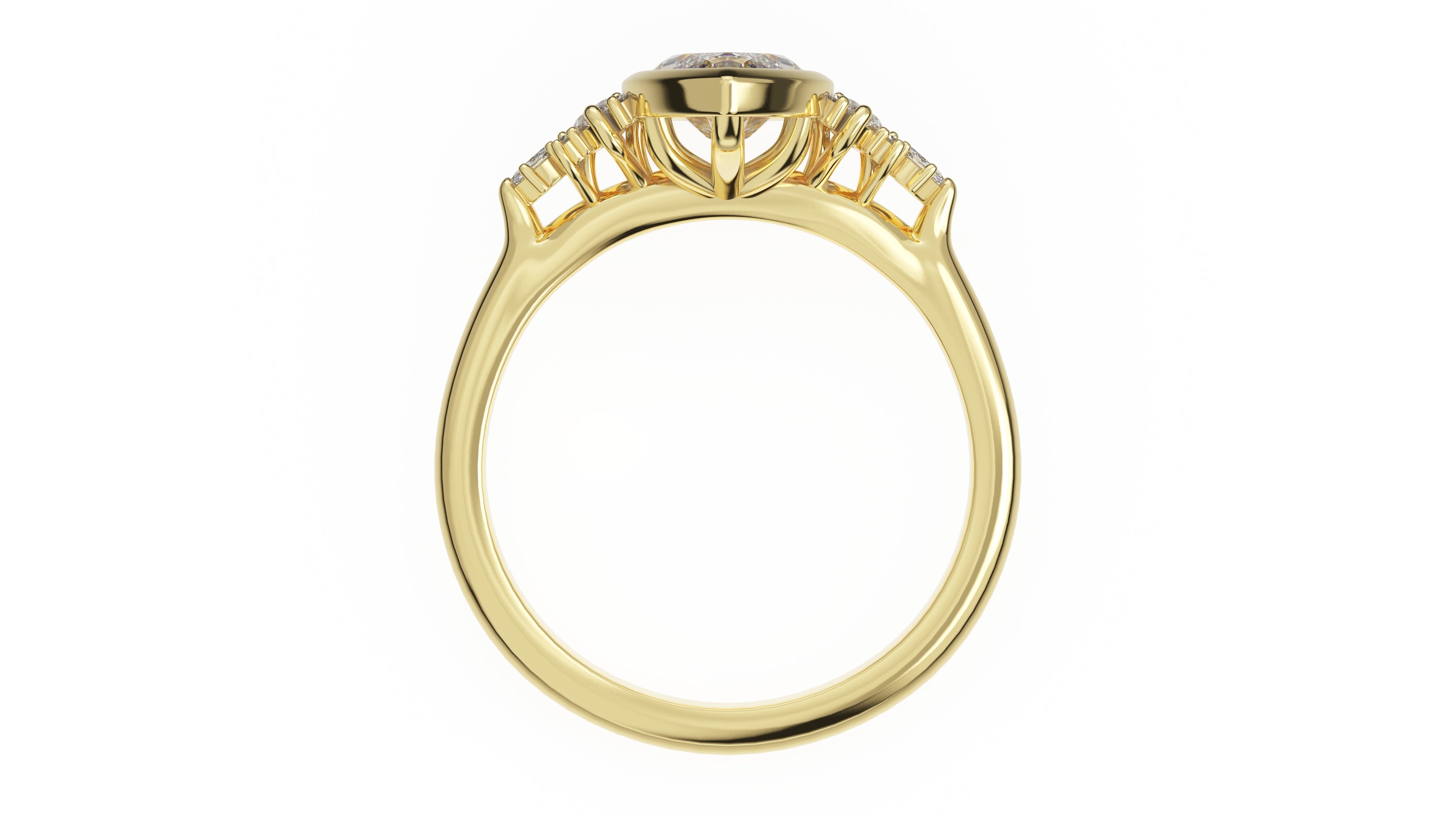 The Bezel Maeve Ring | Marquise Diamond - Lavender Creek Gems