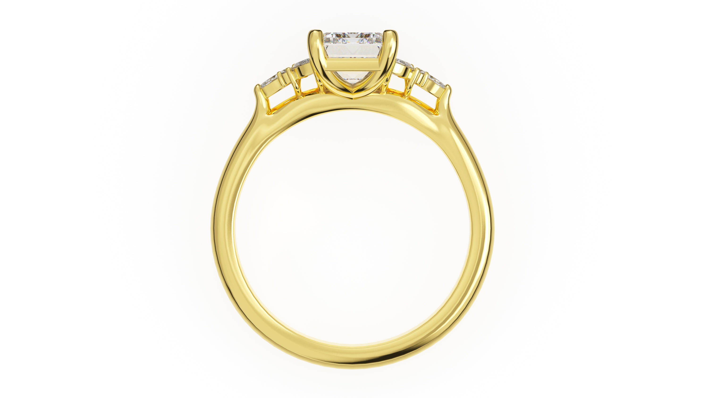 The Meadow Ring | Emerald Cut | Setting Only - Lavender Creek Gems