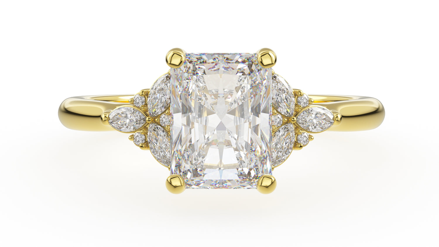 The Meadow Ring | Radiant | Setting Only - Lavender Creek Gems