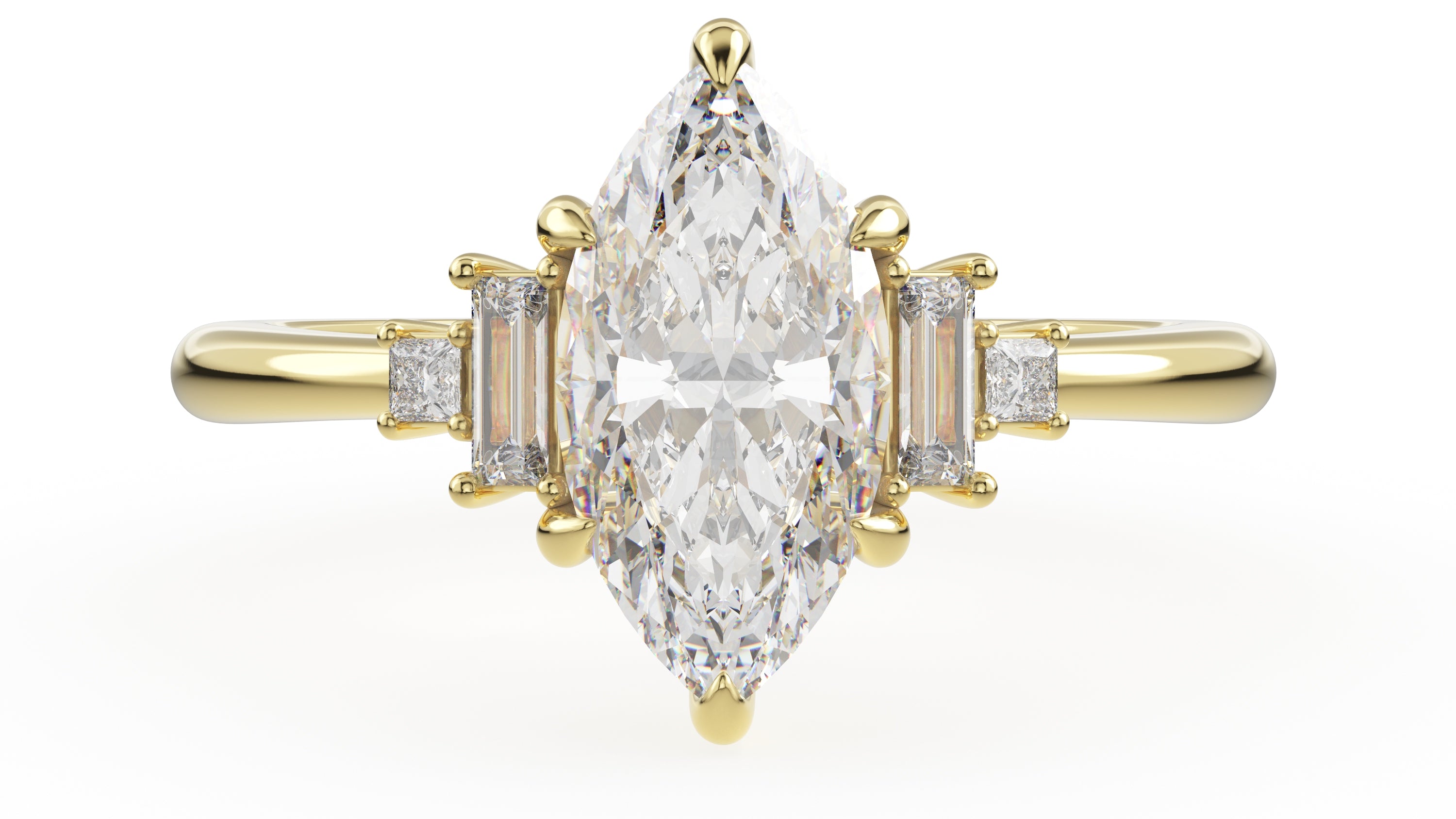 The Mira Ring | Marquise | Setting Only - Lavender Creek Gems