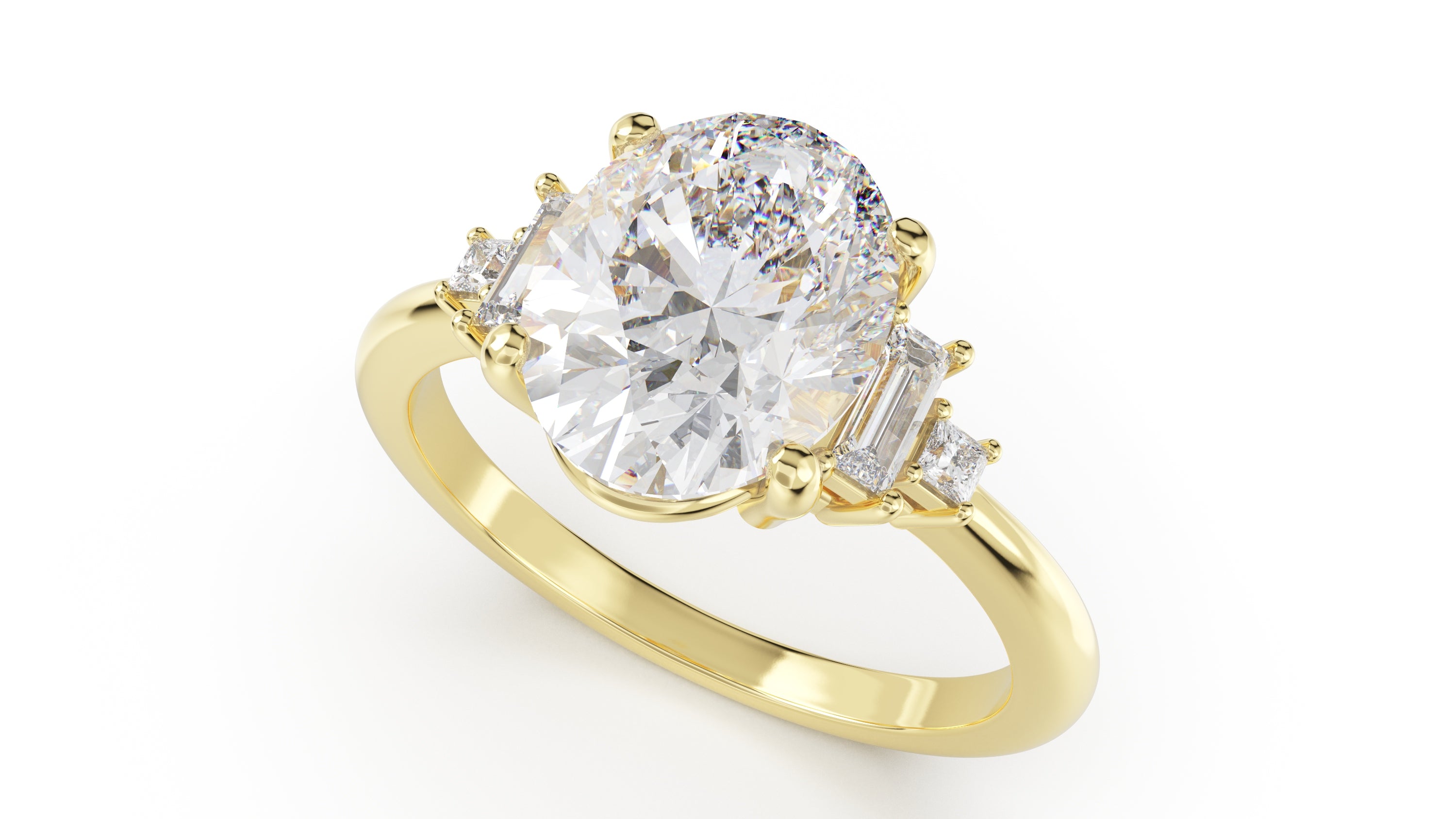 The Mira Ring | Oval | Setting Only - Lavender Creek Gems