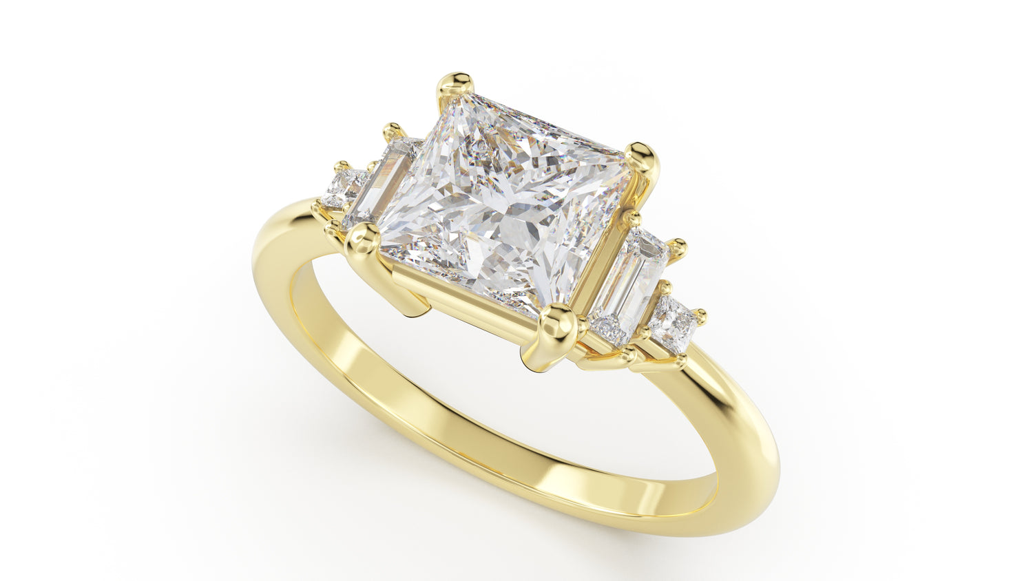 The Mira Ring | Princess | Setting Only - Lavender Creek Gems
