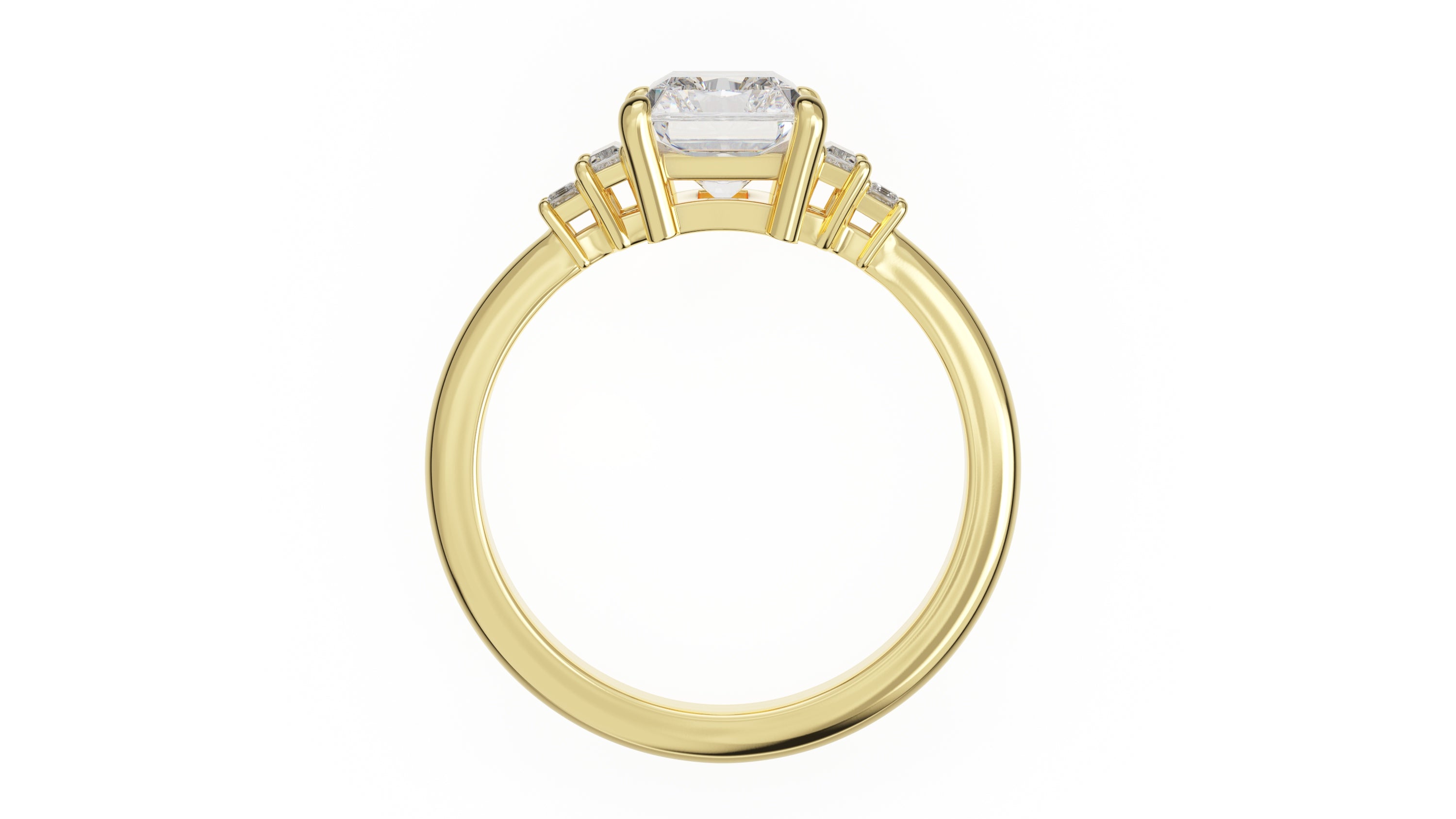 The Mira Ring | Radiant | Setting Only - Lavender Creek Gems