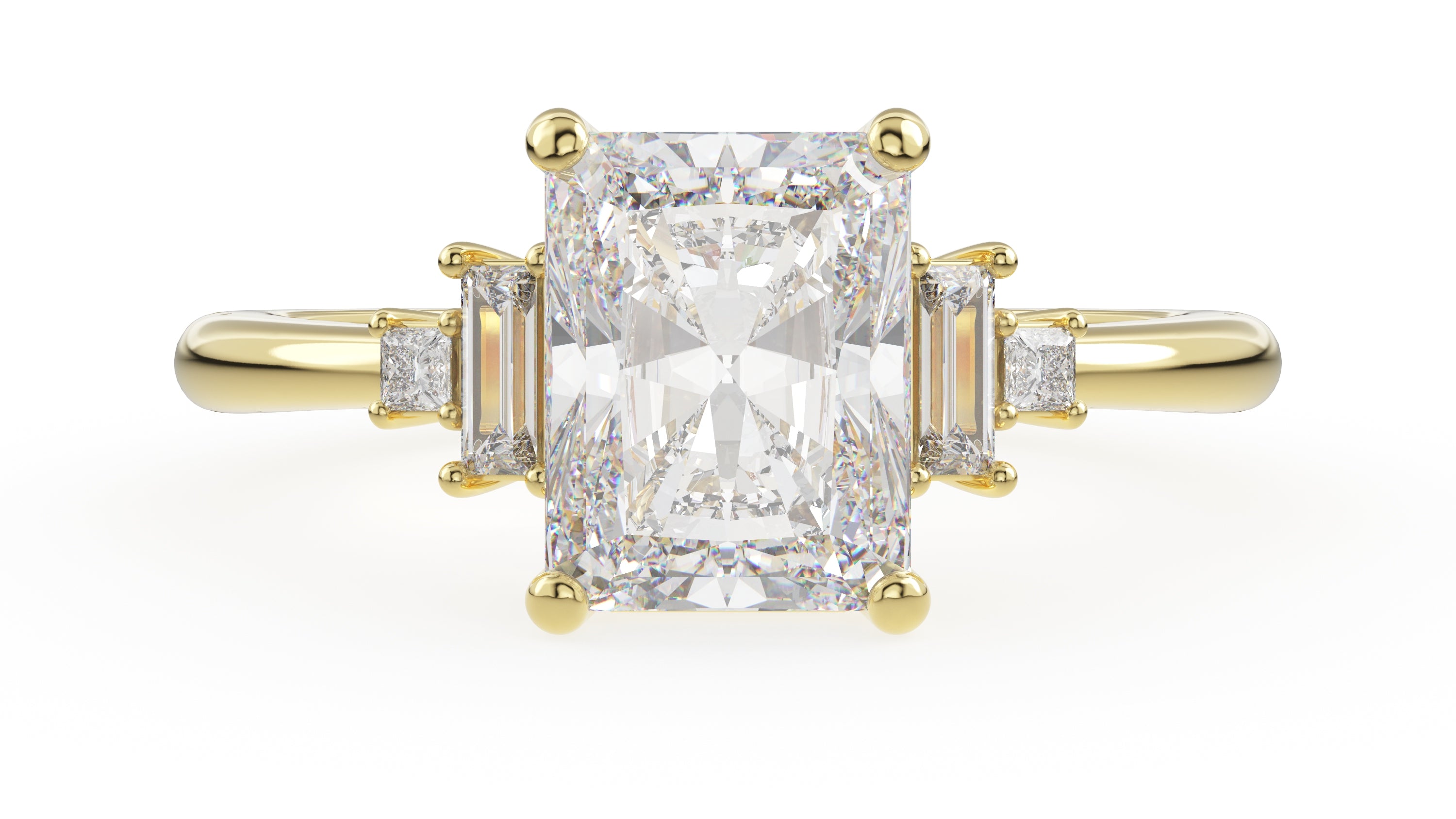 The Mira Ring | Radiant | Setting Only - Lavender Creek Gems