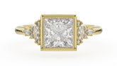 The Bezel Maeve Ring | Princess | Setting Only - Lavender Creek Gems