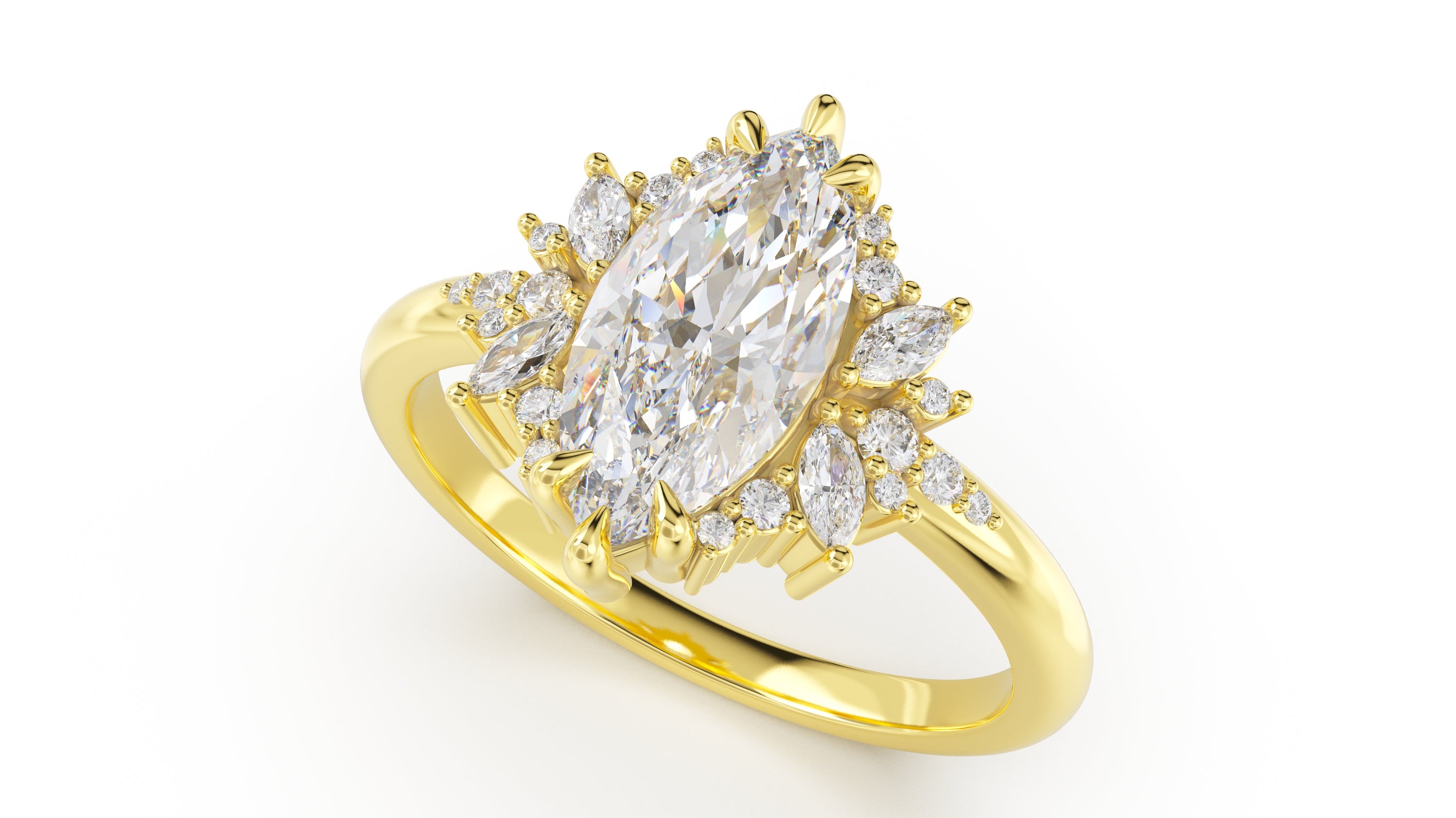 The Reverie Ring | Marquise | Setting Only - Lavender Creek Gems