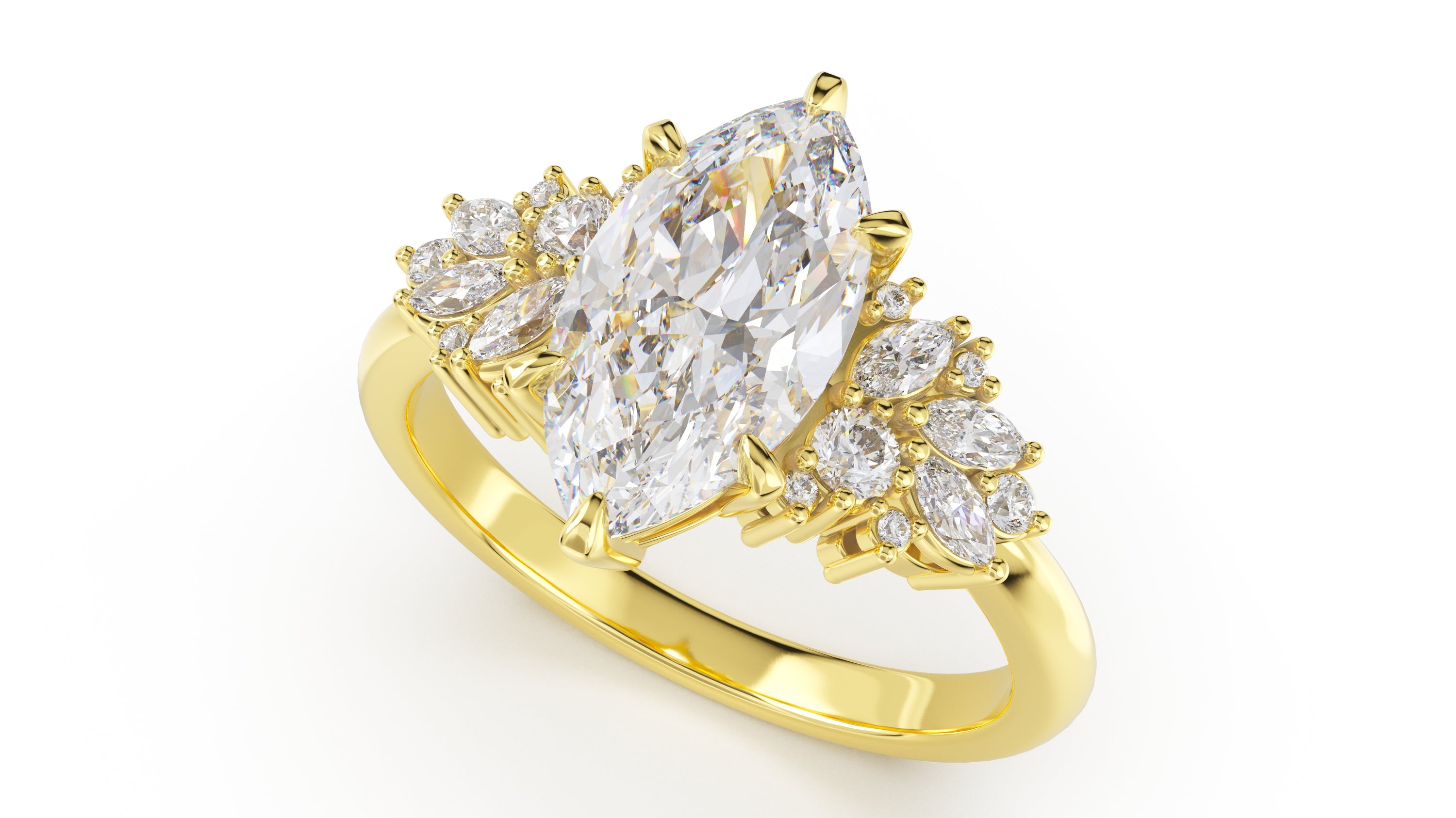 The Rosalie Ring | Marquise | Setting Only - Lavender Creek Gems